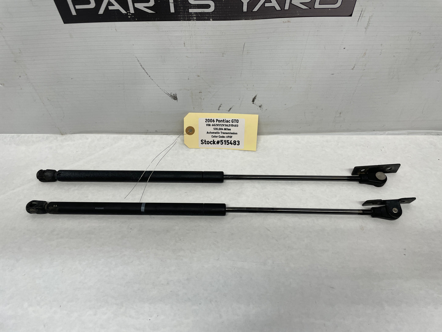 2006 Pontiac GTO RH & LH Hood Gas Lift Support Strut Shocks OEM - Day's Parts Yard