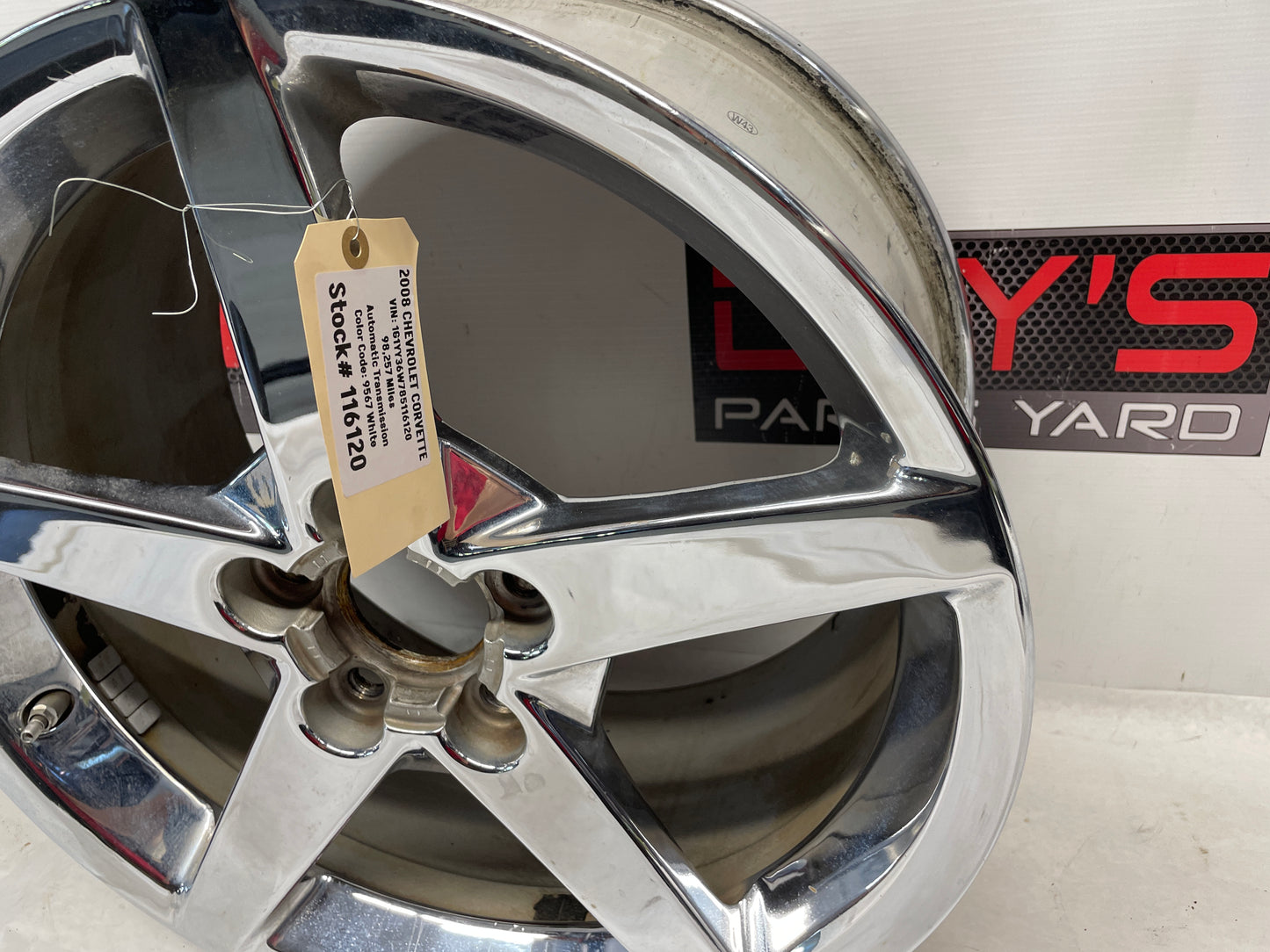 2008 Chevy Corvette Rear Wheel Rim 19X10 OEM - Day's Parts Yard