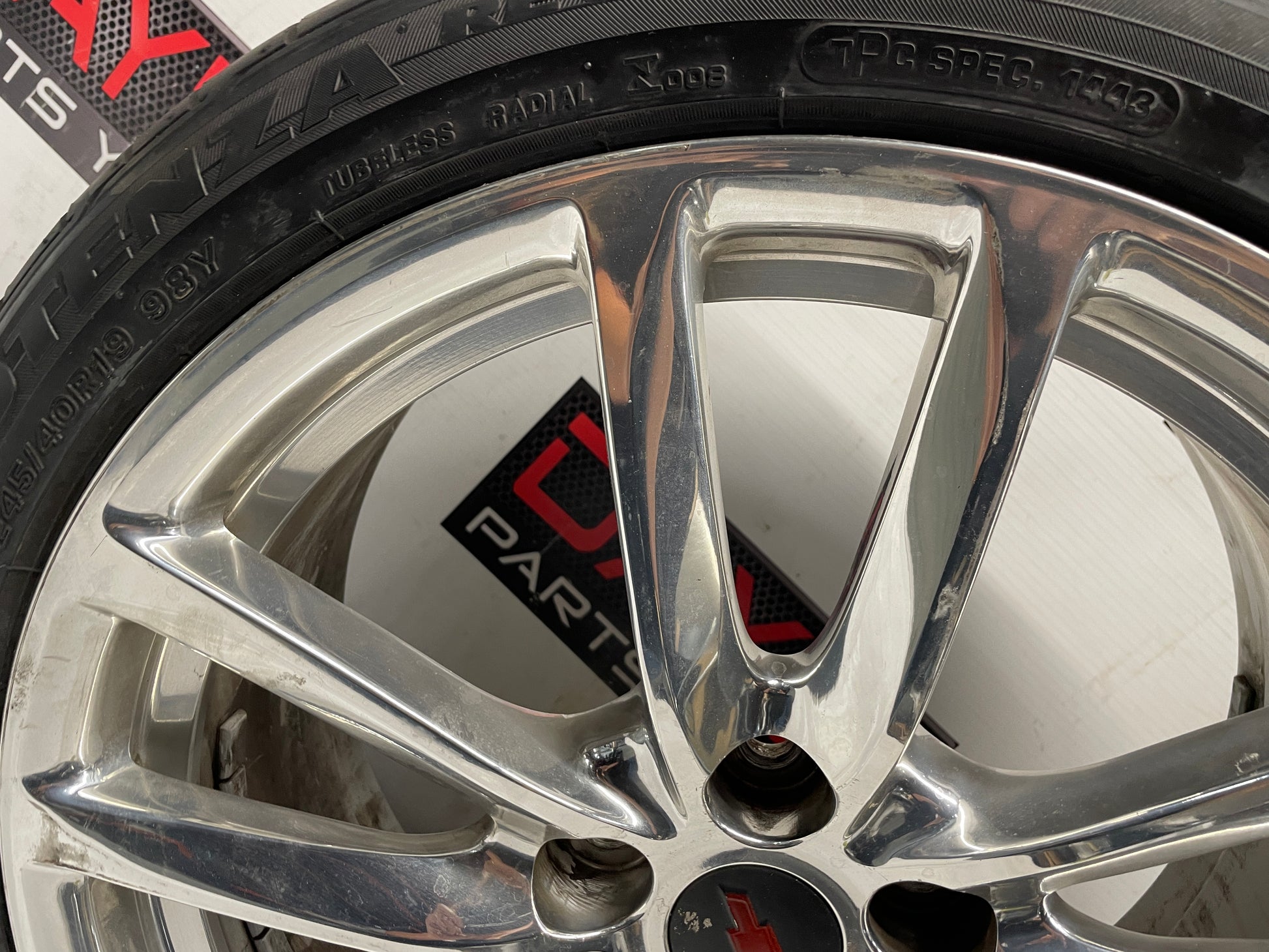 2014 Chevy SS Sedan Factory OEM Front Wheel w/ Bridgestone Potenza Tire 19X8.5 - Day's Parts Yard