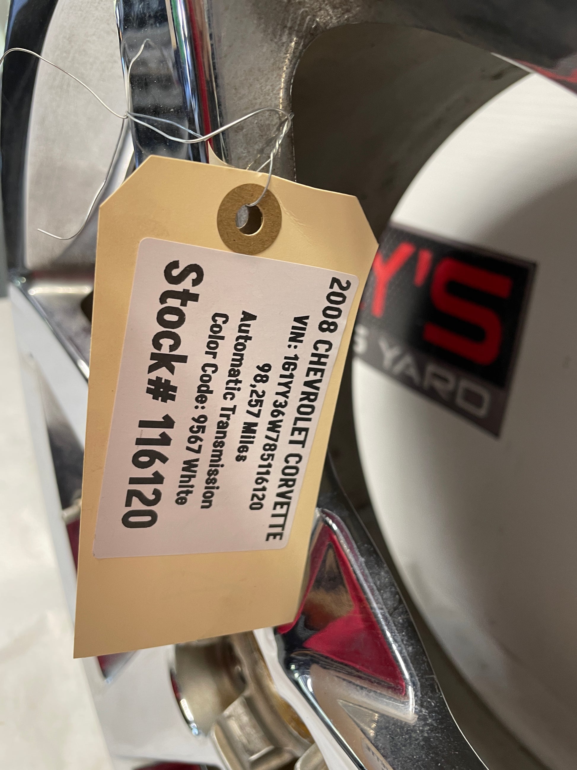 2008 Chevy Corvette Rear Wheel Rim 19X10 OEM - Day's Parts Yard