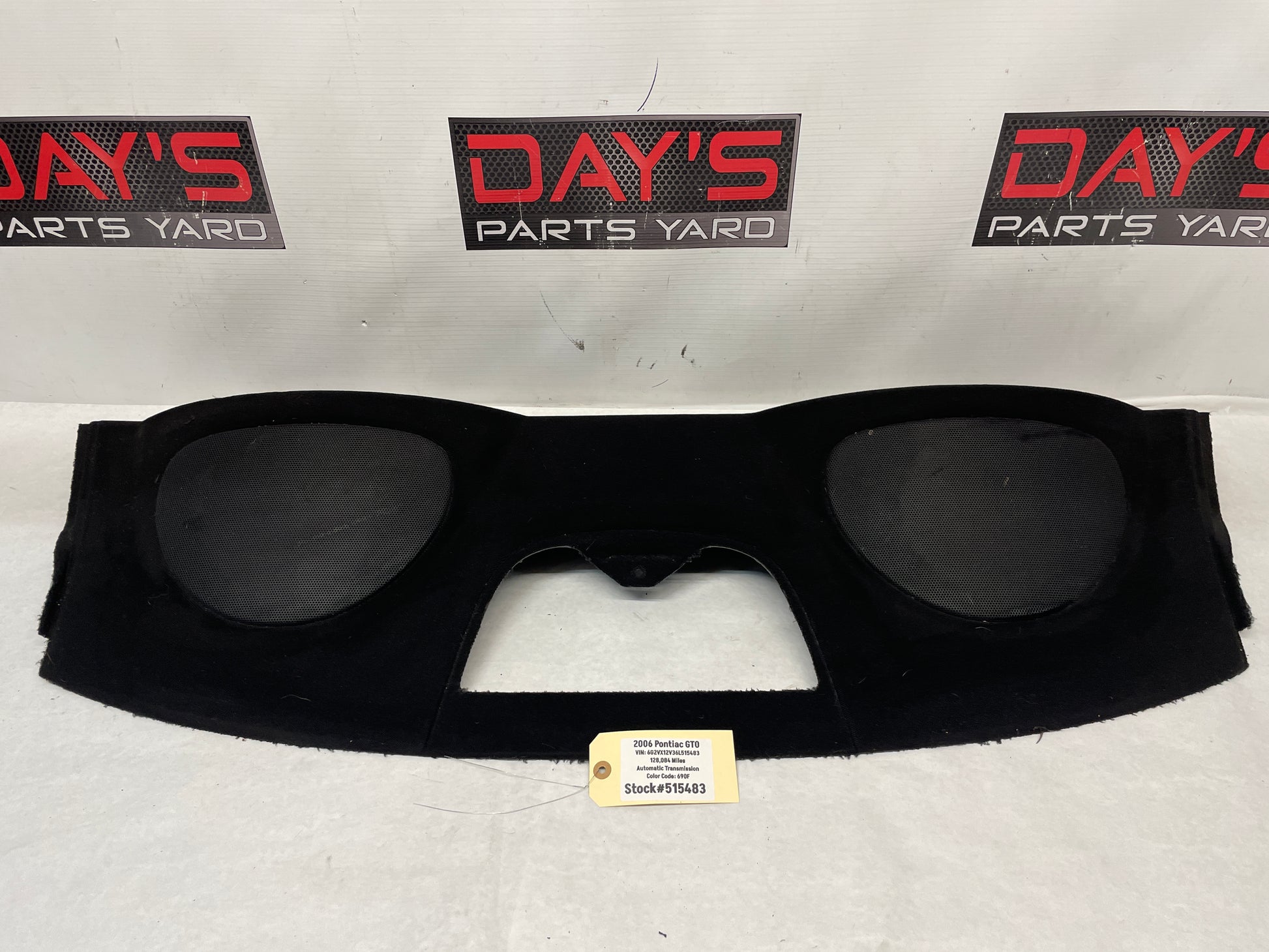 2006 Pontiac GTO Rear Package Deck Tray OEM - Day's Parts Yard