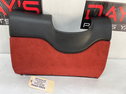 2004 Pontiac GTO Red Suede Knee Bolster Fuse Cover OEM