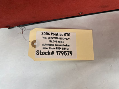 2004 Pontiac GTO Red Suede Knee Bolster Fuse Cover OEM