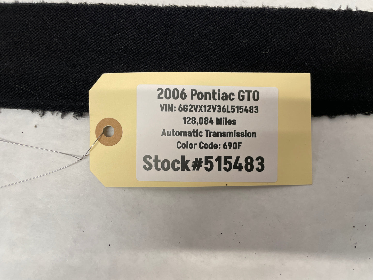2006 Pontiac GTO Rear Package Deck Tray OEM - Day's Parts Yard