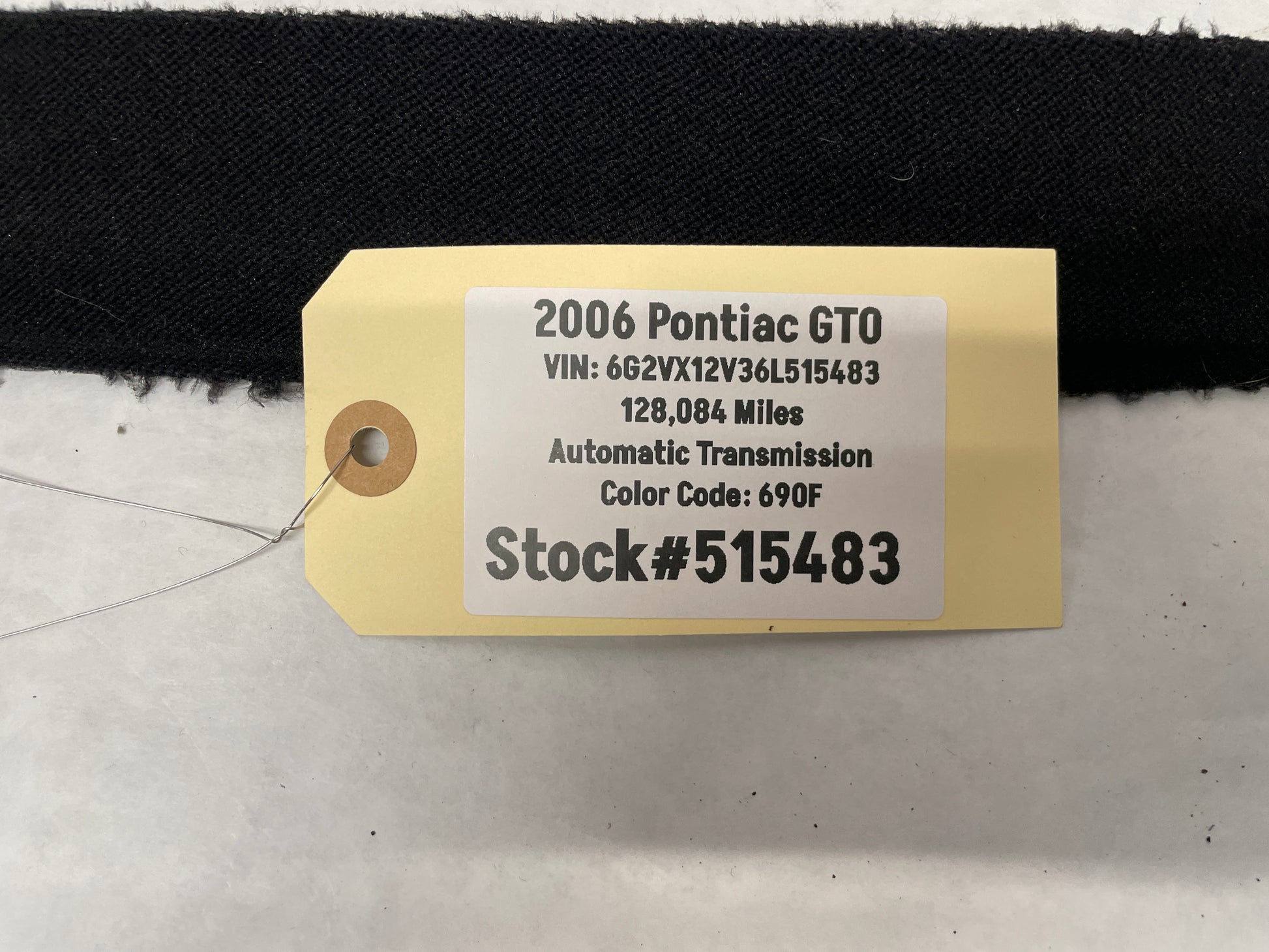 2006 Pontiac GTO Rear Package Deck Tray OEM - Day's Parts Yard