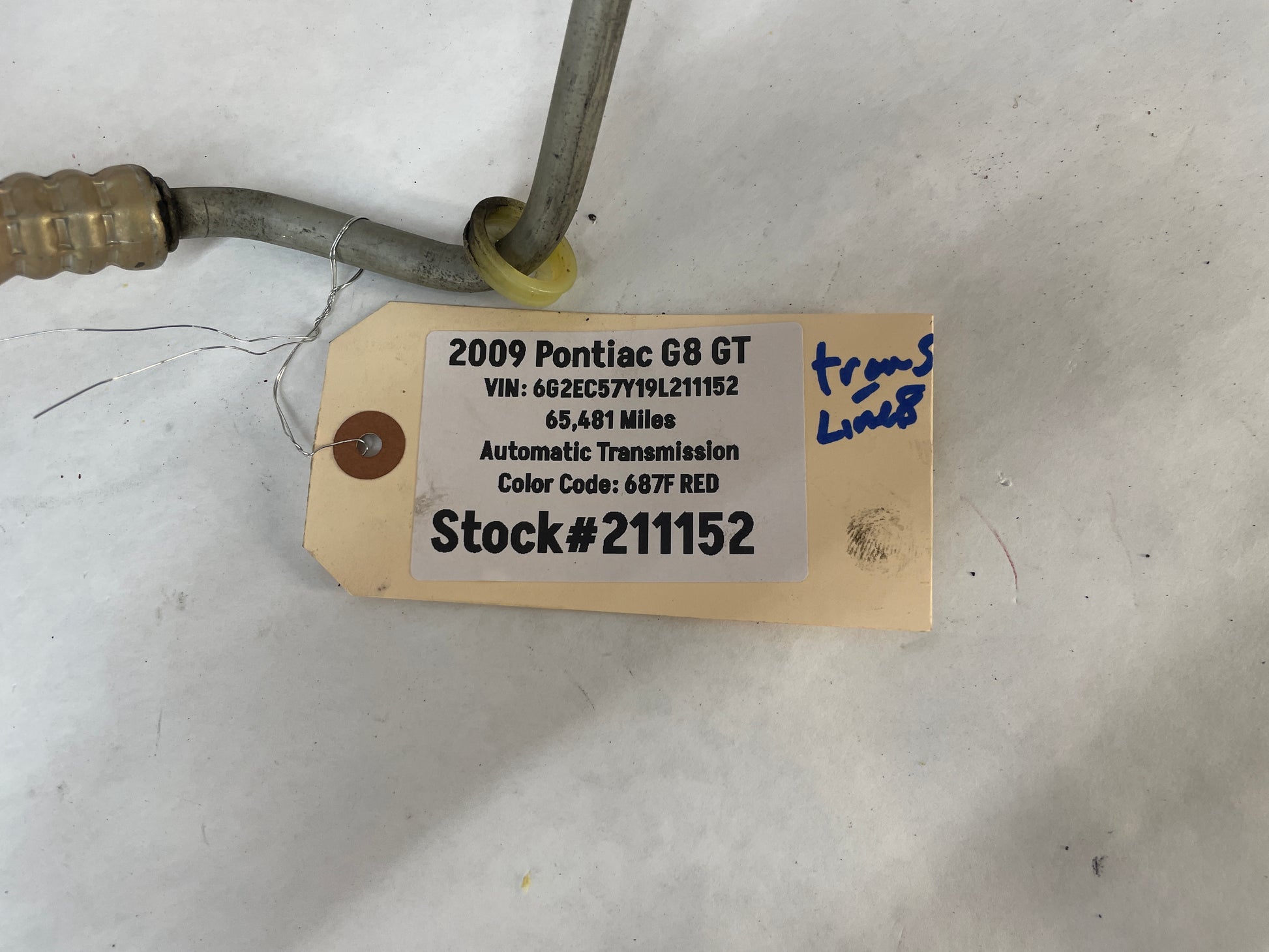 2009 Pontiac G8 GT Transmission Line OEM ???? - Day's Parts Yard