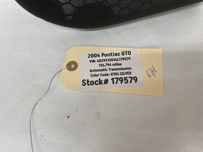 2004 Pontiac GTO RH Passenger Door Panel Speaker Grill OEM