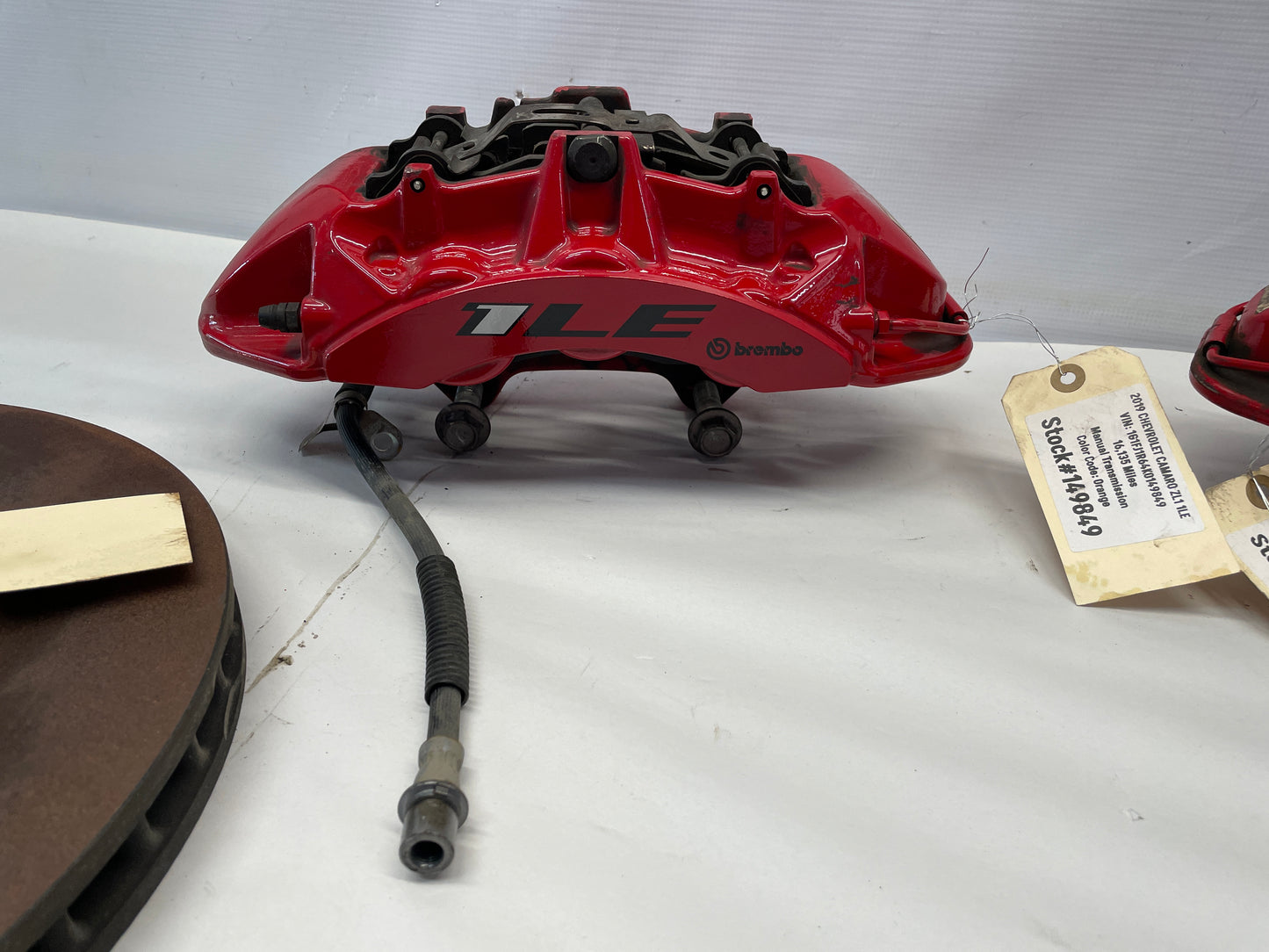 ADD REARS 2019 Chevy Camaro ZL1 1LE Front Brembo Calipers w/ Rotors OEM - Day's Parts Yard