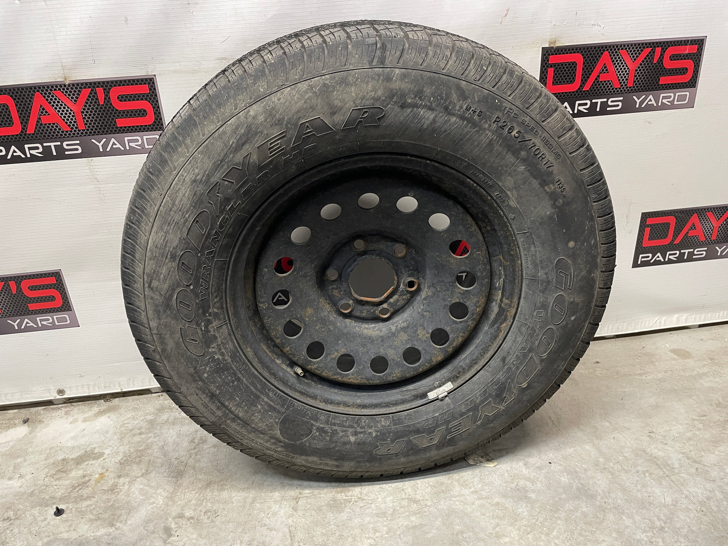 2013 GMC Sierra C1500 SLE Spare Tire Good Year Wrangler 265/70R17 - Day's Parts Yard