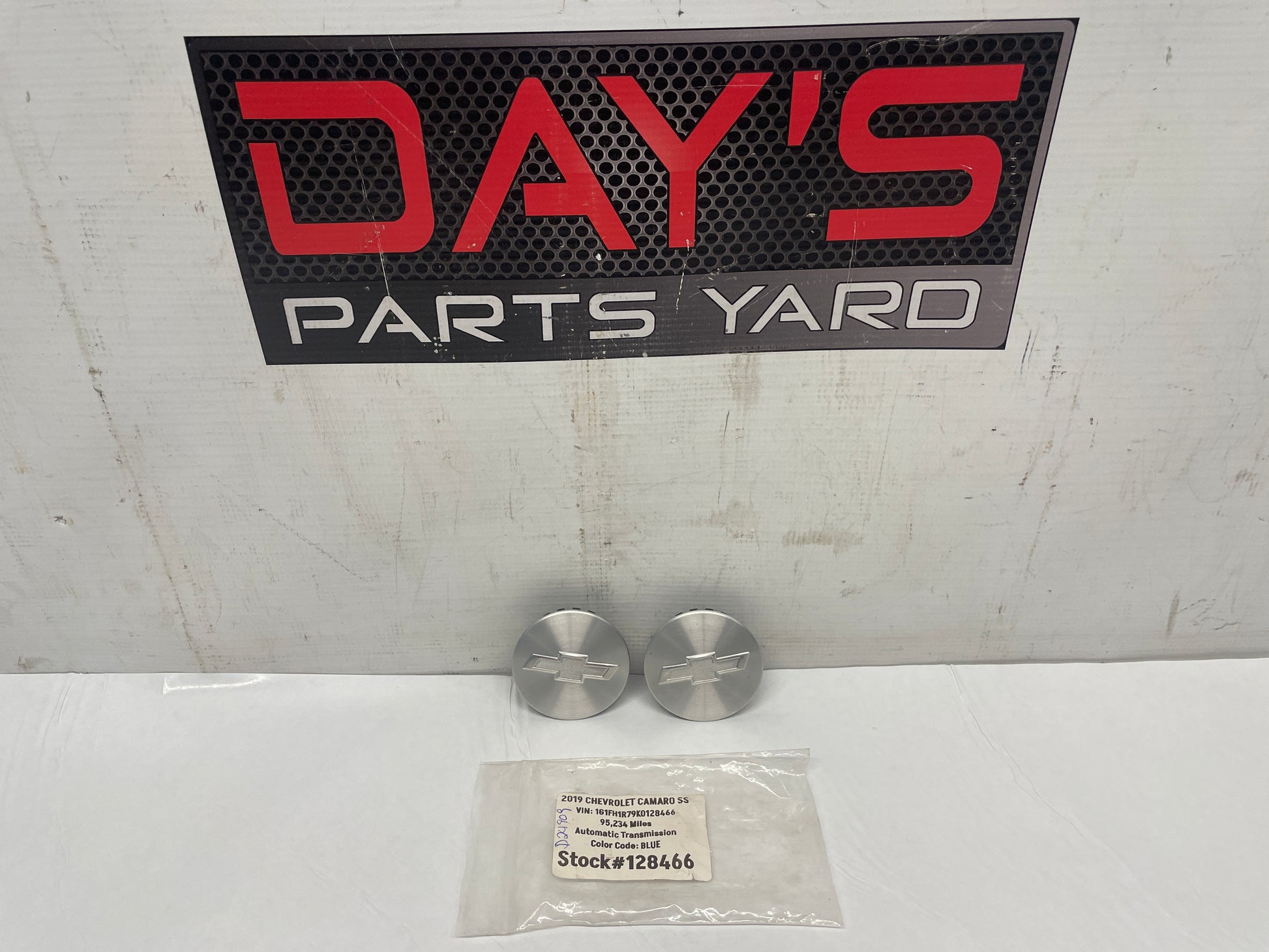2019 Chevy Camaro SS 2 Wheel Center Caps Silver OEM - Day's Parts Yard