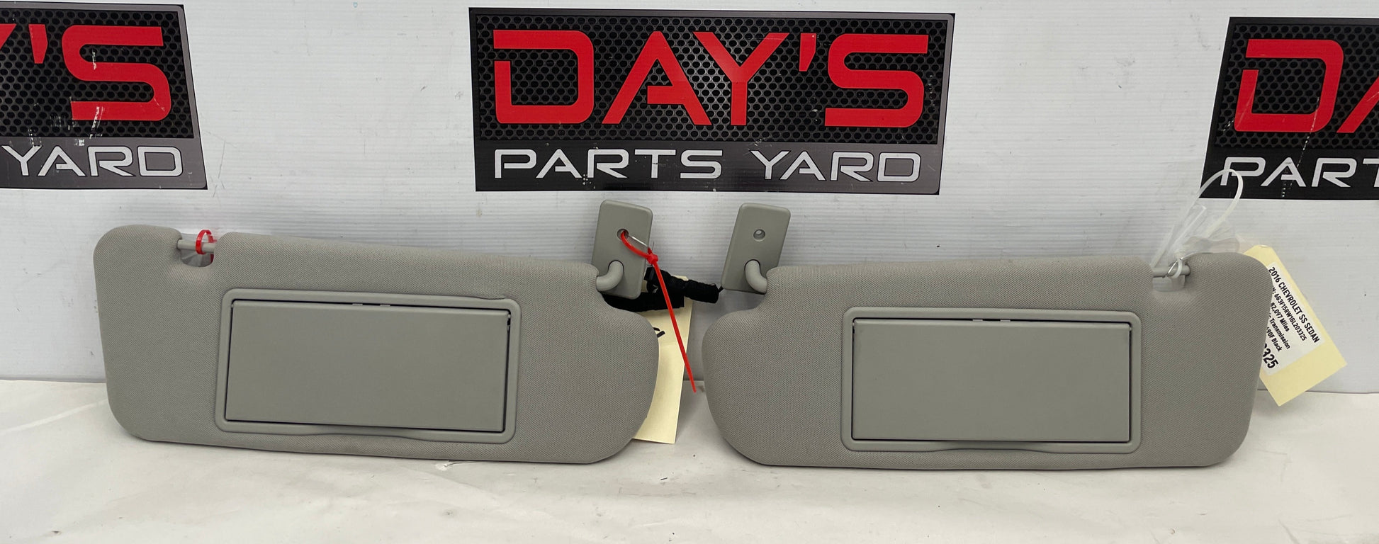 2016 Chevy SS Sedan RH & LH Sun Visors Sunvisor w/ Clips OEM - Day's Parts Yard