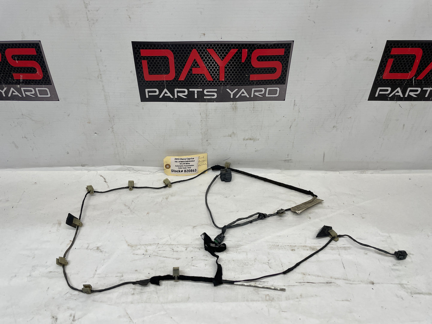 2013 Chevy Caprice Front Bumper Fog Light Lamp Wire Wiring Harness OEM - Day's Parts Yard
