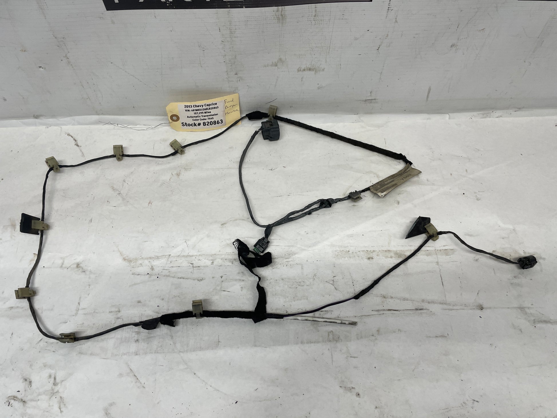 2013 Chevy Caprice Front Bumper Fog Light Lamp Wire Wiring Harness OEM - Day's Parts Yard