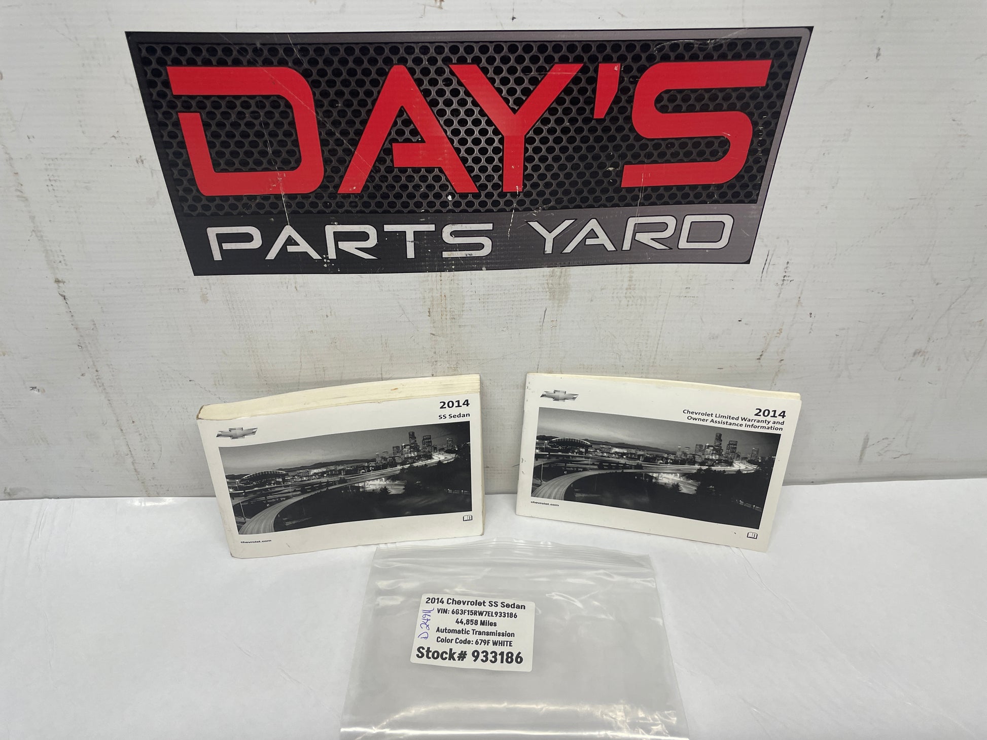 2014 Chevy SS Sedan Owners Manual Book OEM - Day's Parts Yard