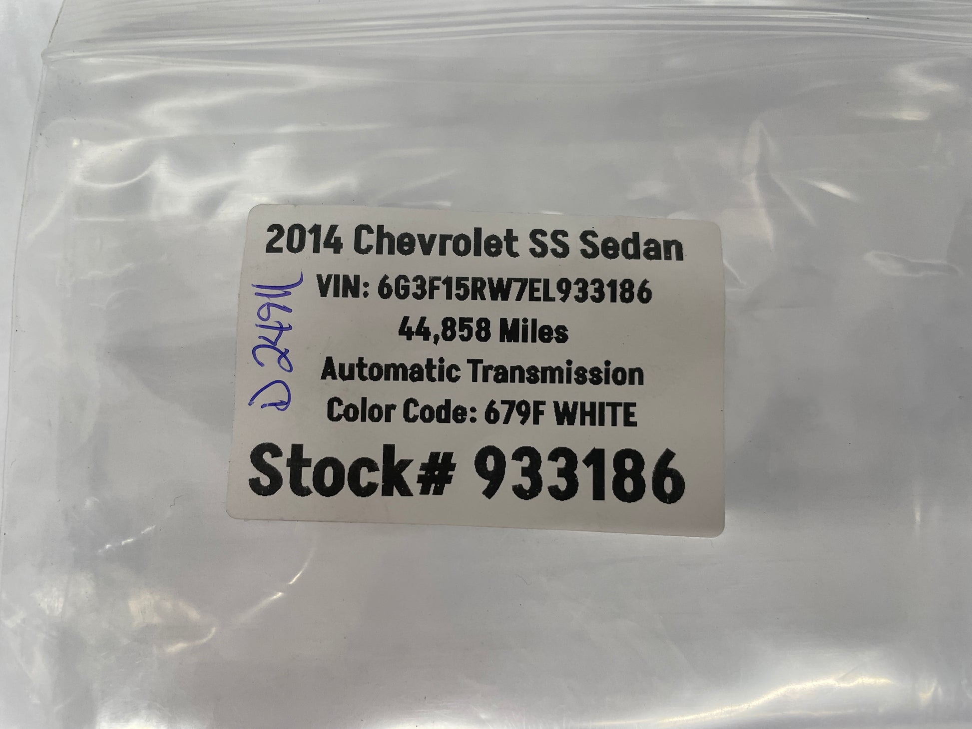 2014 Chevy SS Sedan Owners Manual Book OEM - Day's Parts Yard