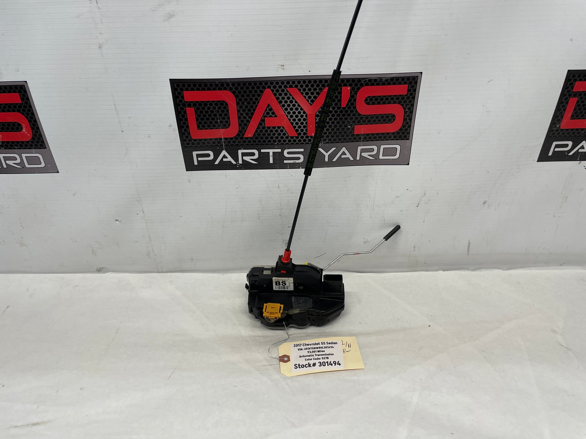 2017 Chevy SS Sedan LH Driver Rear Door Lock Actuator OEM - Day's Parts Yard