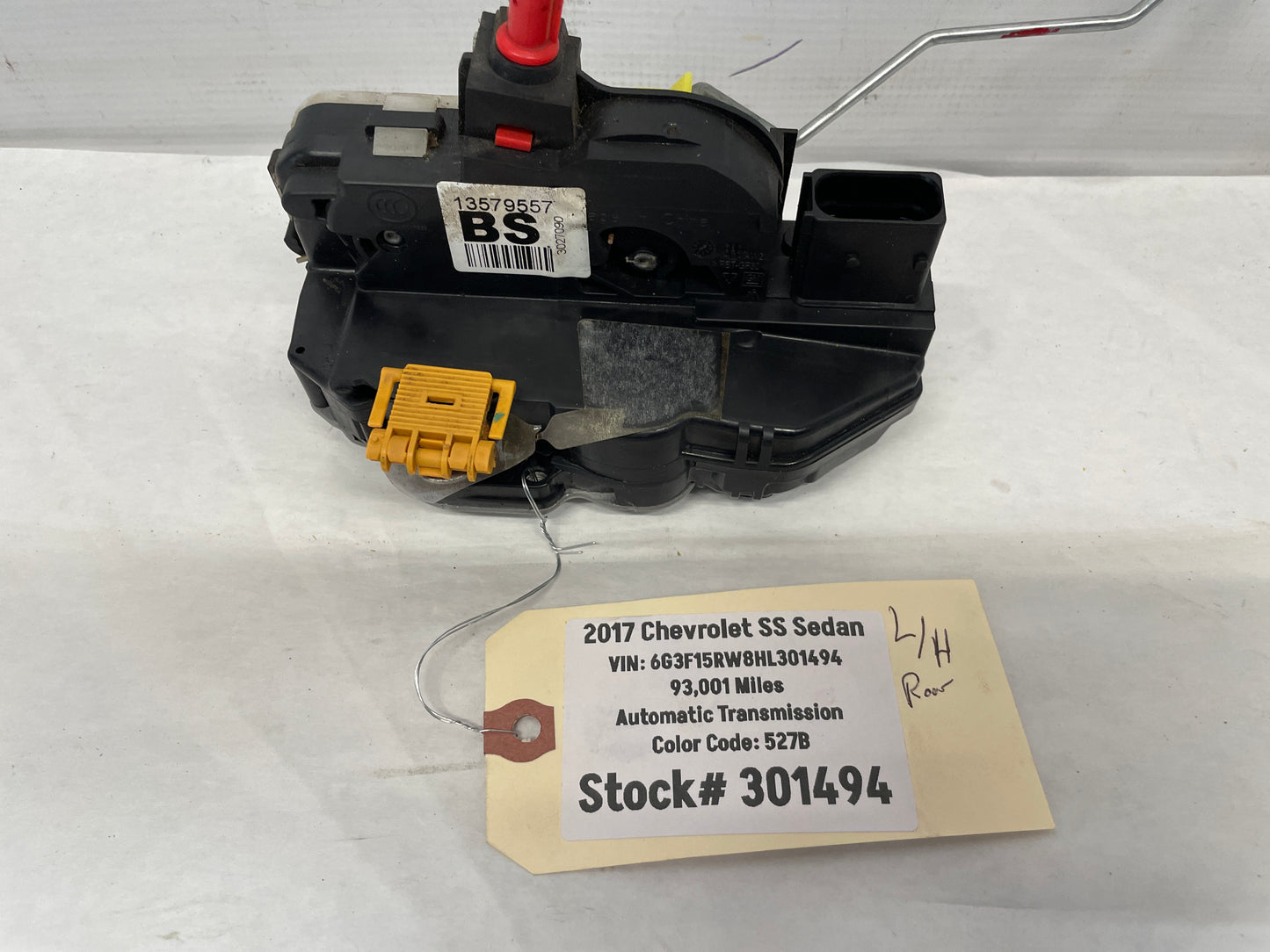 2017 Chevy SS Sedan LH Driver Rear Door Lock Actuator OEM - Day's Parts Yard