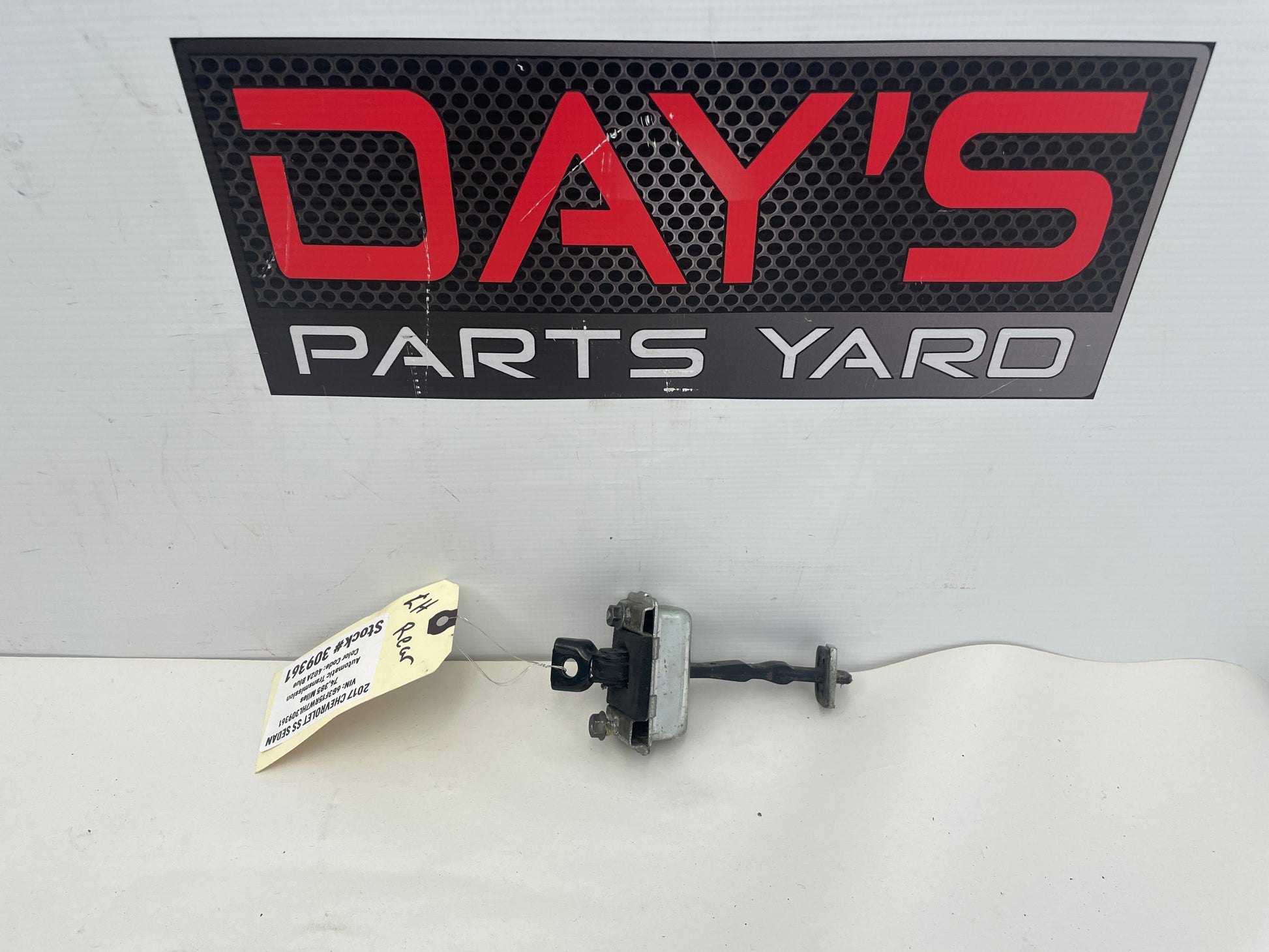 2017 Chevy SS Sedan Rear LH Driver Door Check Stopper OEM - Day's Parts Yard