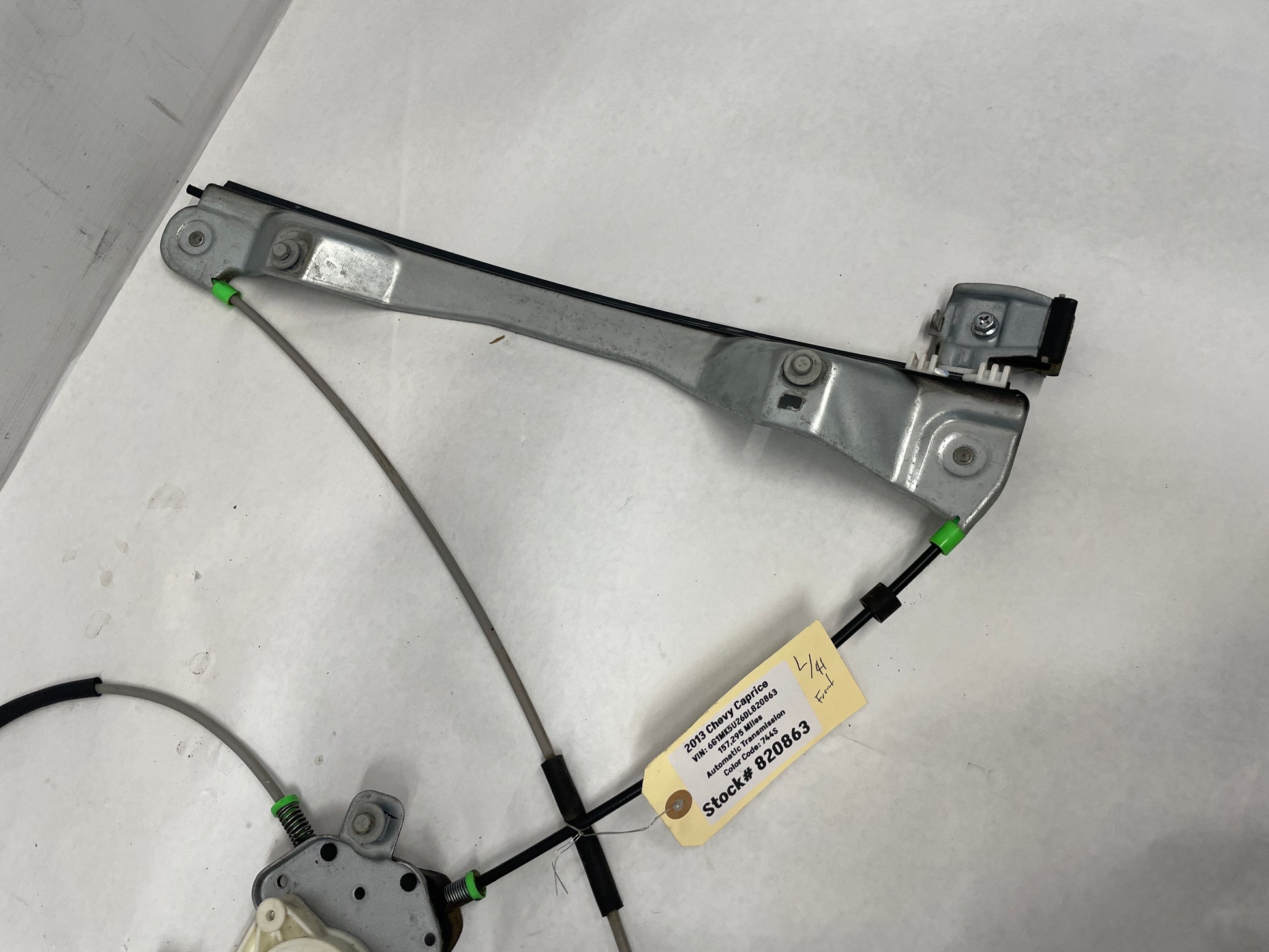 2013 Chevy Caprice LH Driver Front Window Regulator Motor OEM - Day's Parts Yard
