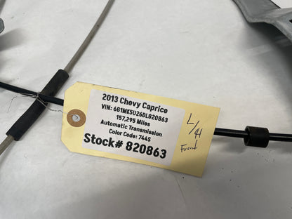 2013 Chevy Caprice LH Driver Front Window Regulator Motor OEM - Day's Parts Yard