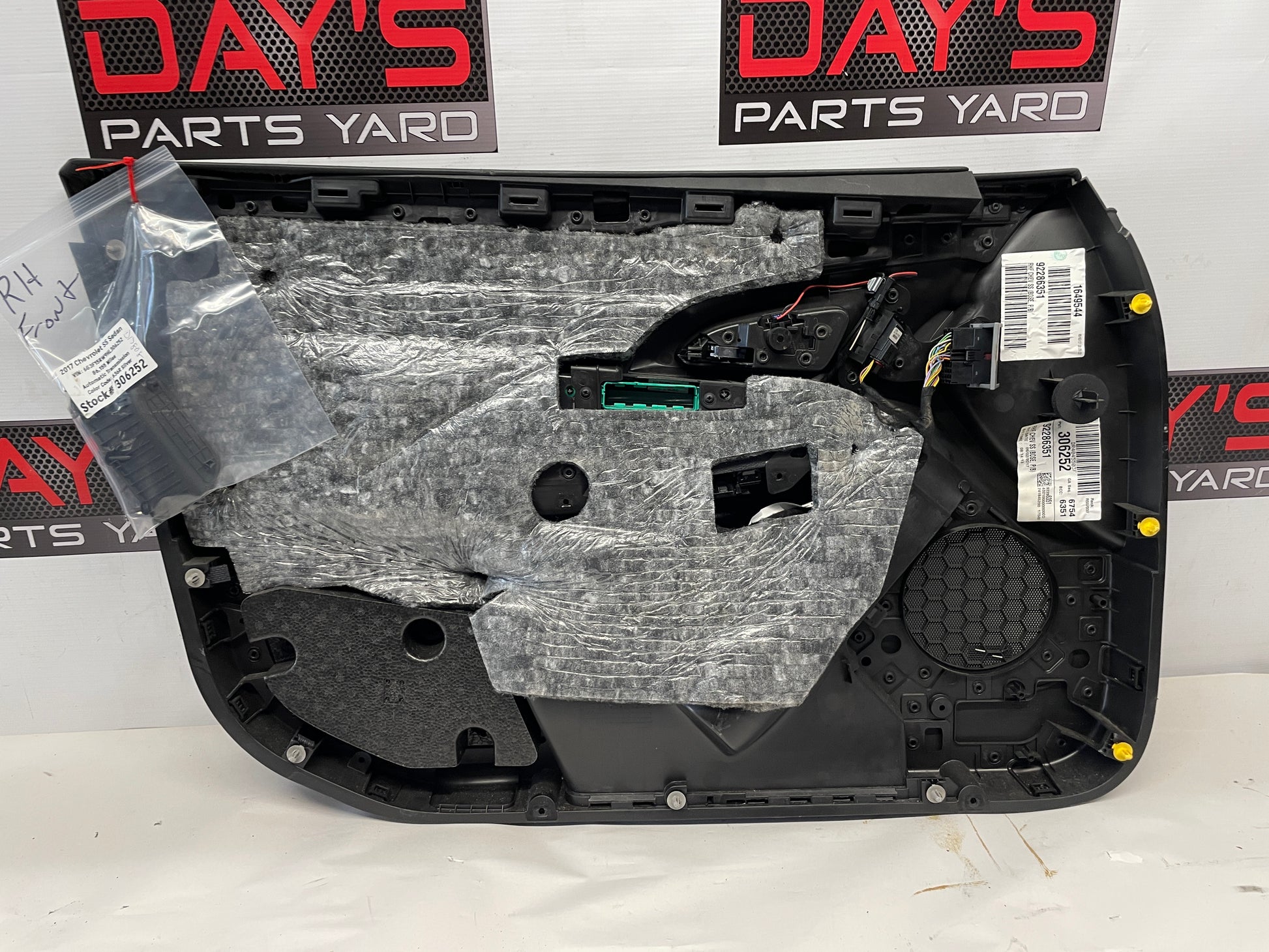 2017 Chevy SS Sedan RH Passenger Front Door Panel OEM - Day's Parts Yard