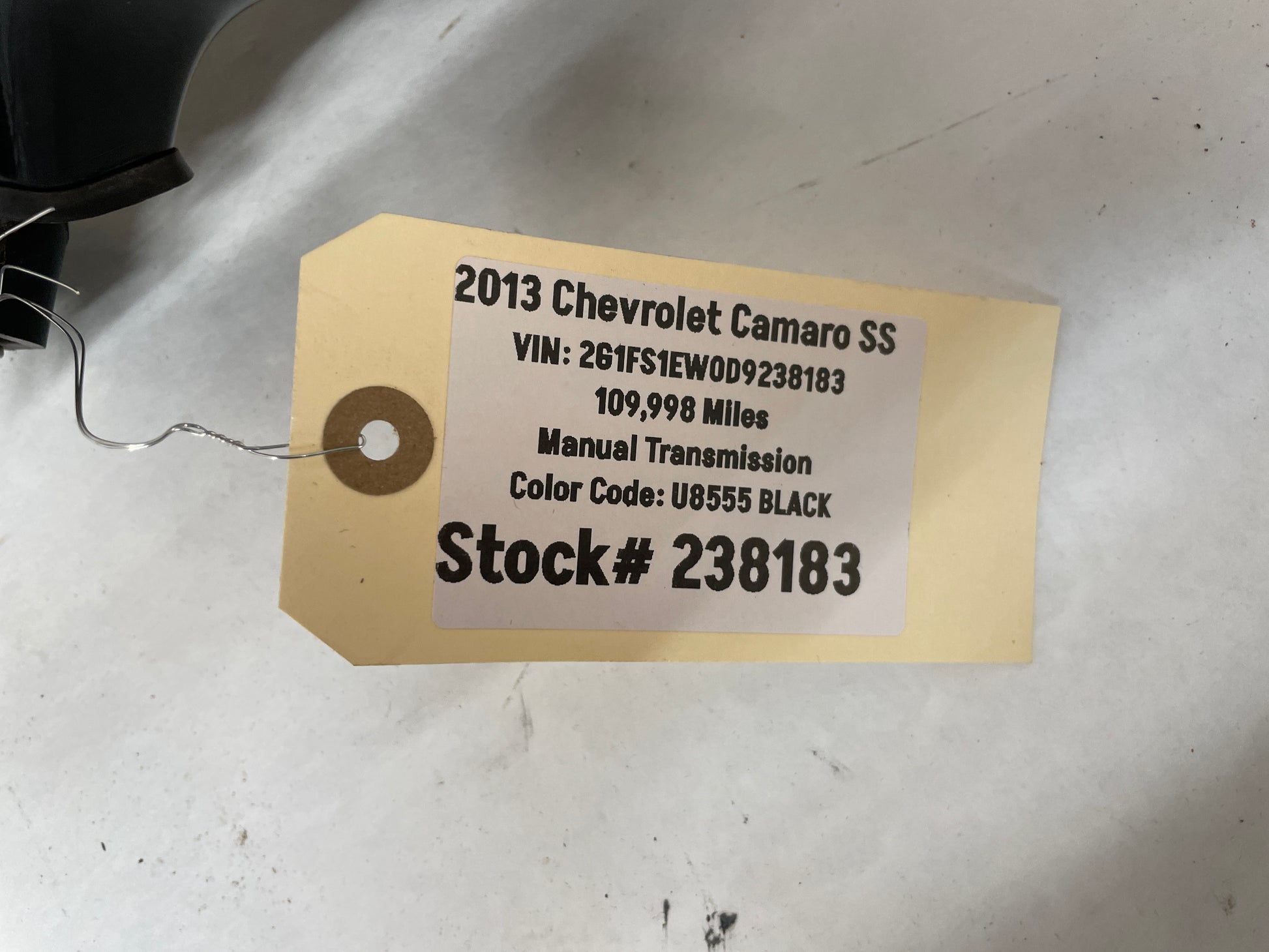 2013 Chevy Camaro SS RH Passenger Exterior Out Side Mirror Black OEM - Day's Parts Yard