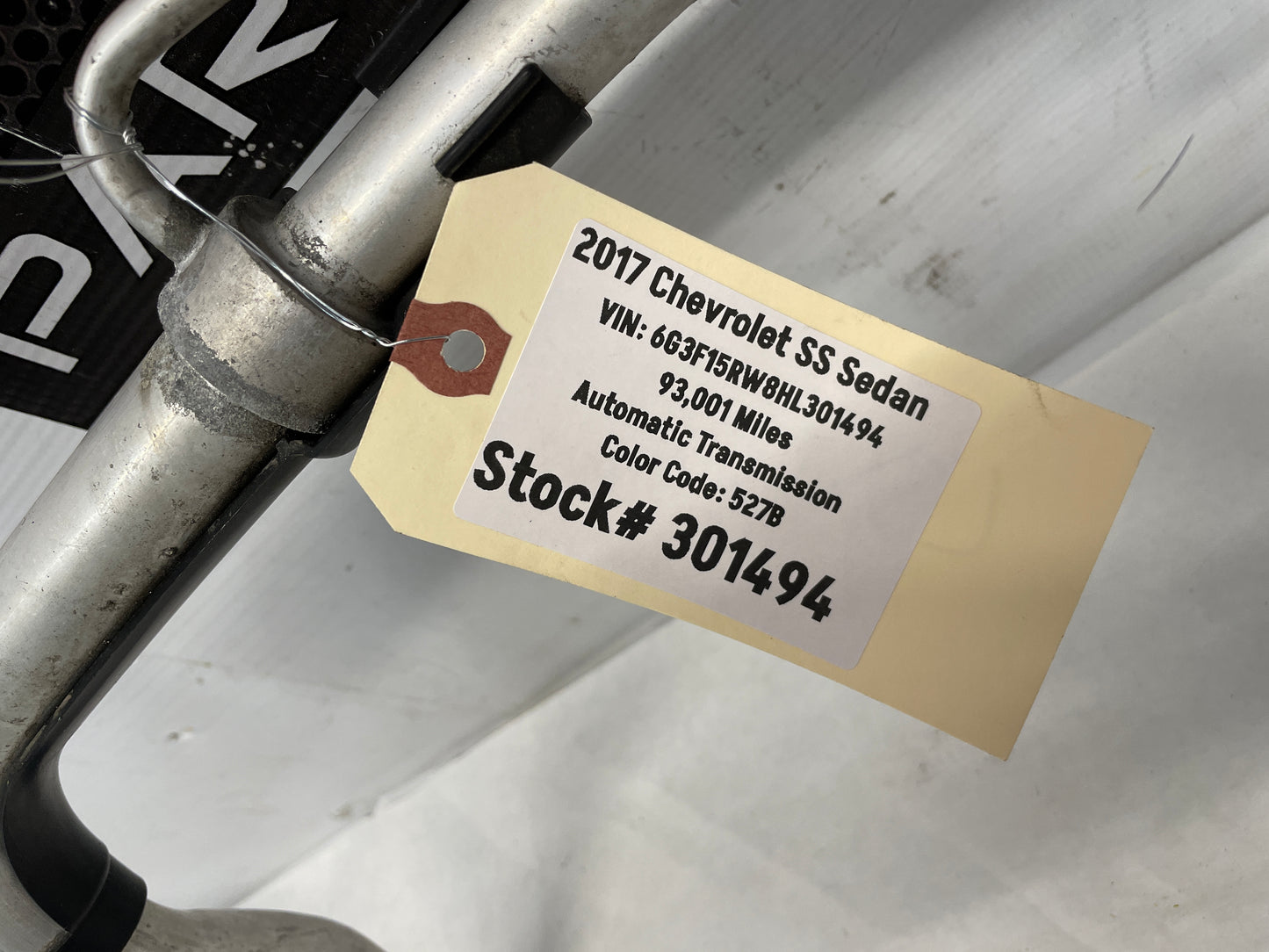 2017 Chevy SS Sedan AC A/C Air Conditioner Evaporator Line Hose Tube OEM - Day's Parts Yard