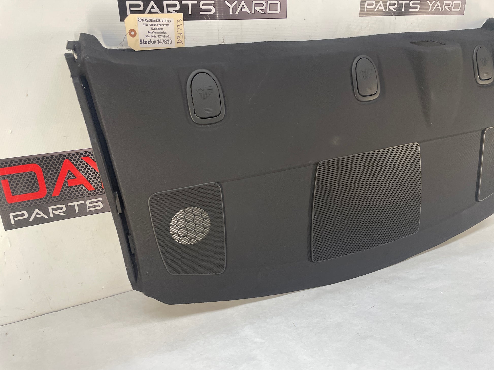2009 Cadillac CTS-V Sedan Rear Window Package Tray Panel Trim OEM - Day's Parts Yard