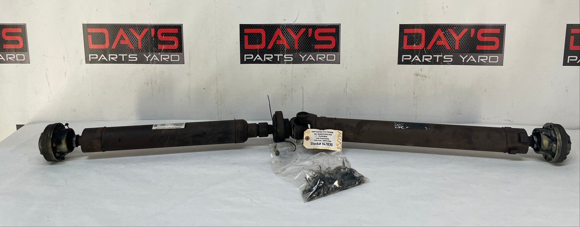 2009 Cadillac CTS-V Sedan Drive Propeller Shaft Driveshaft w/ Hardware Assembly OEM - Day's Parts Yard