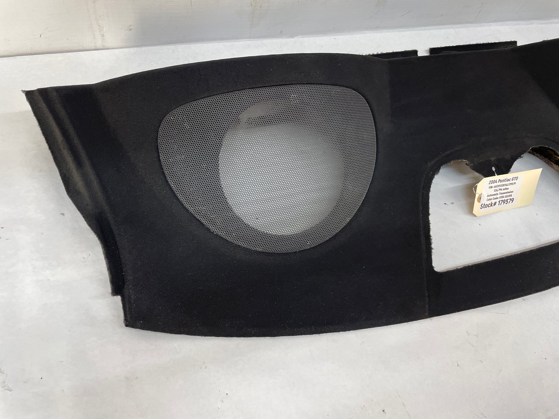 2004 Pontiac GTO Rear Interior Deck Package Tray Window Panel Trim OEM - Day's Parts Yard