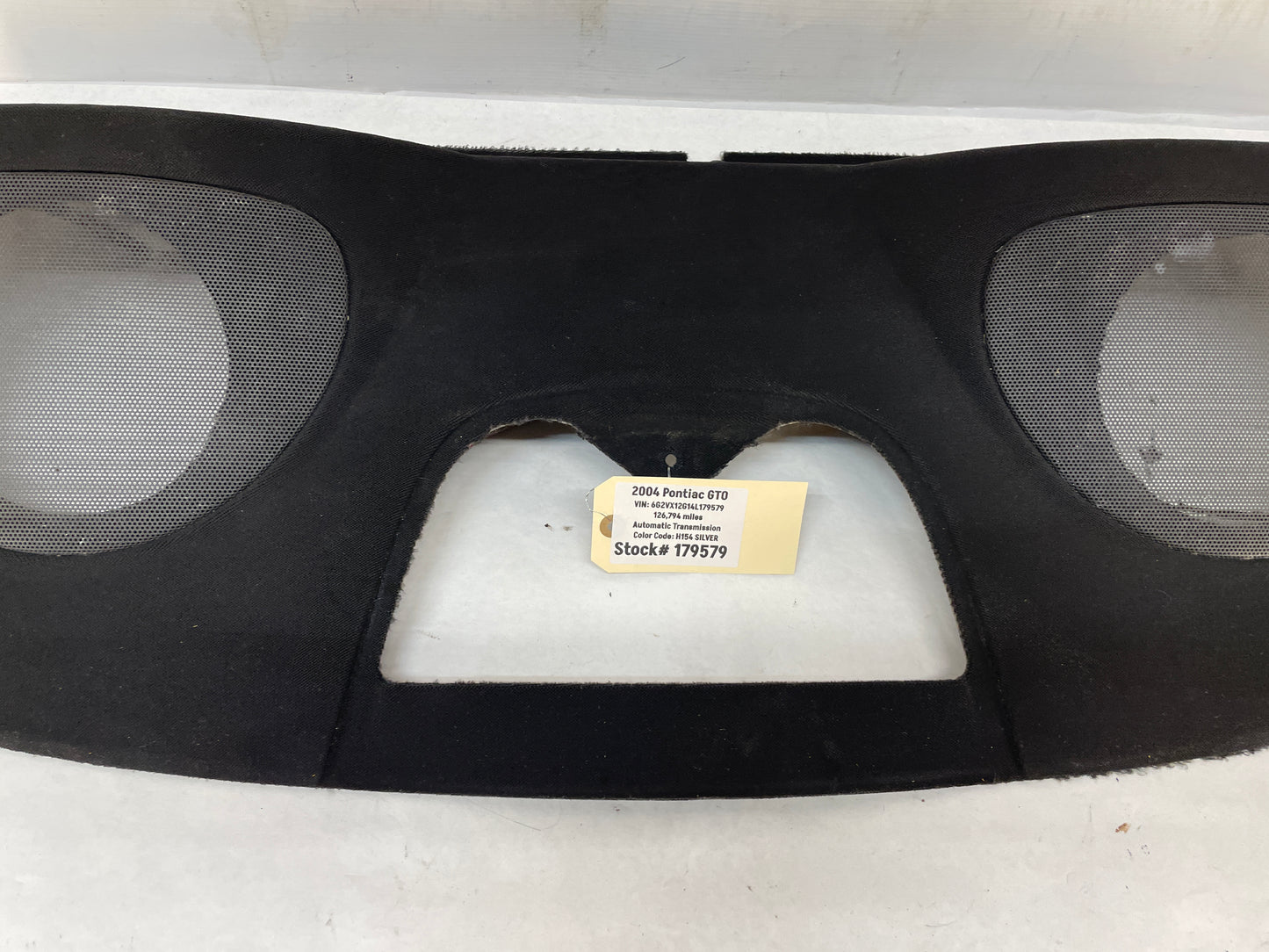 2004 Pontiac GTO Rear Interior Deck Package Tray Window Panel Trim OEM - Day's Parts Yard