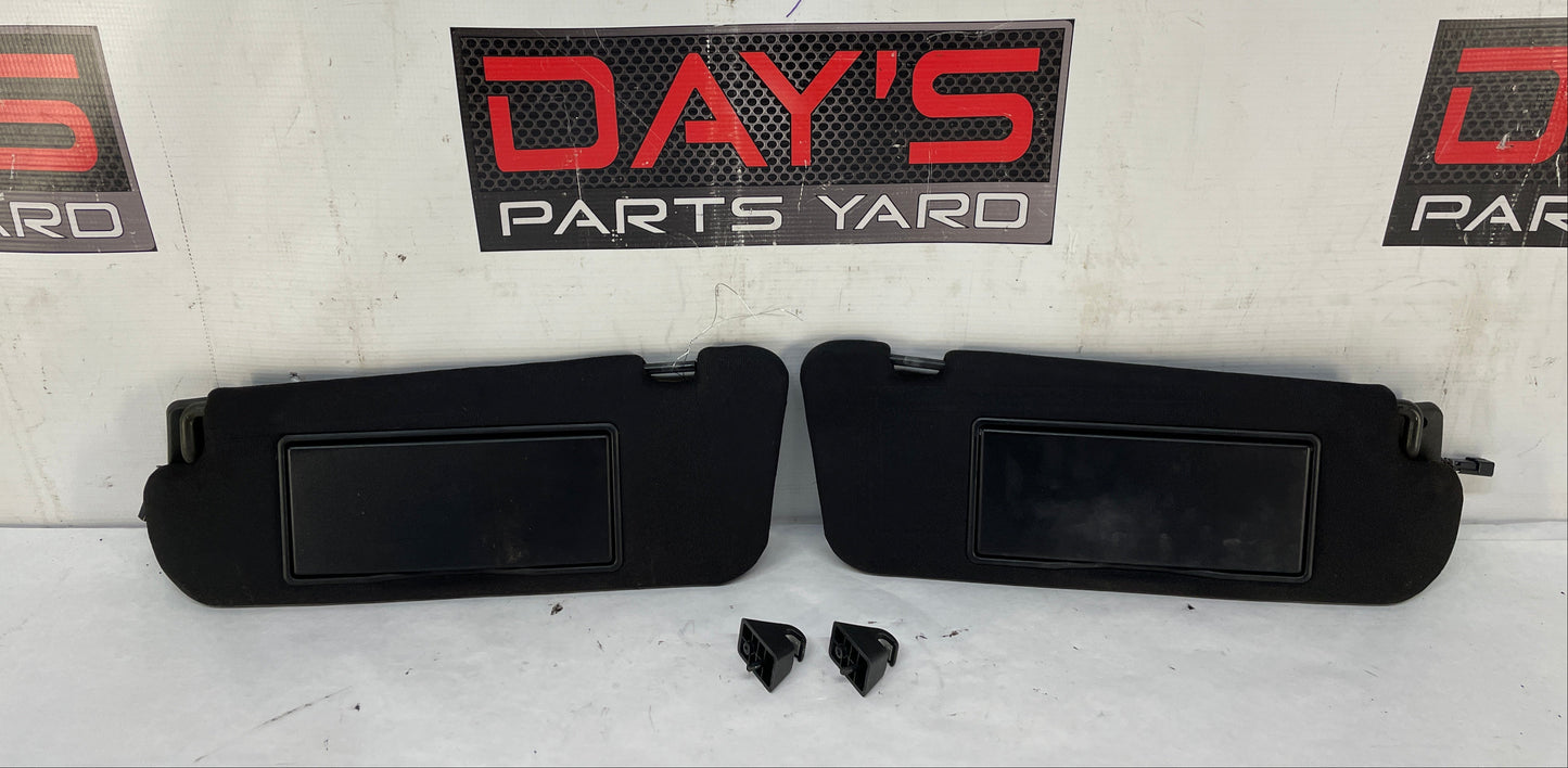 2013 Chevy Camaro SS RH & LH Sunvisors Sun Visors Shades w/ Clips OEM - Day's Parts Yard