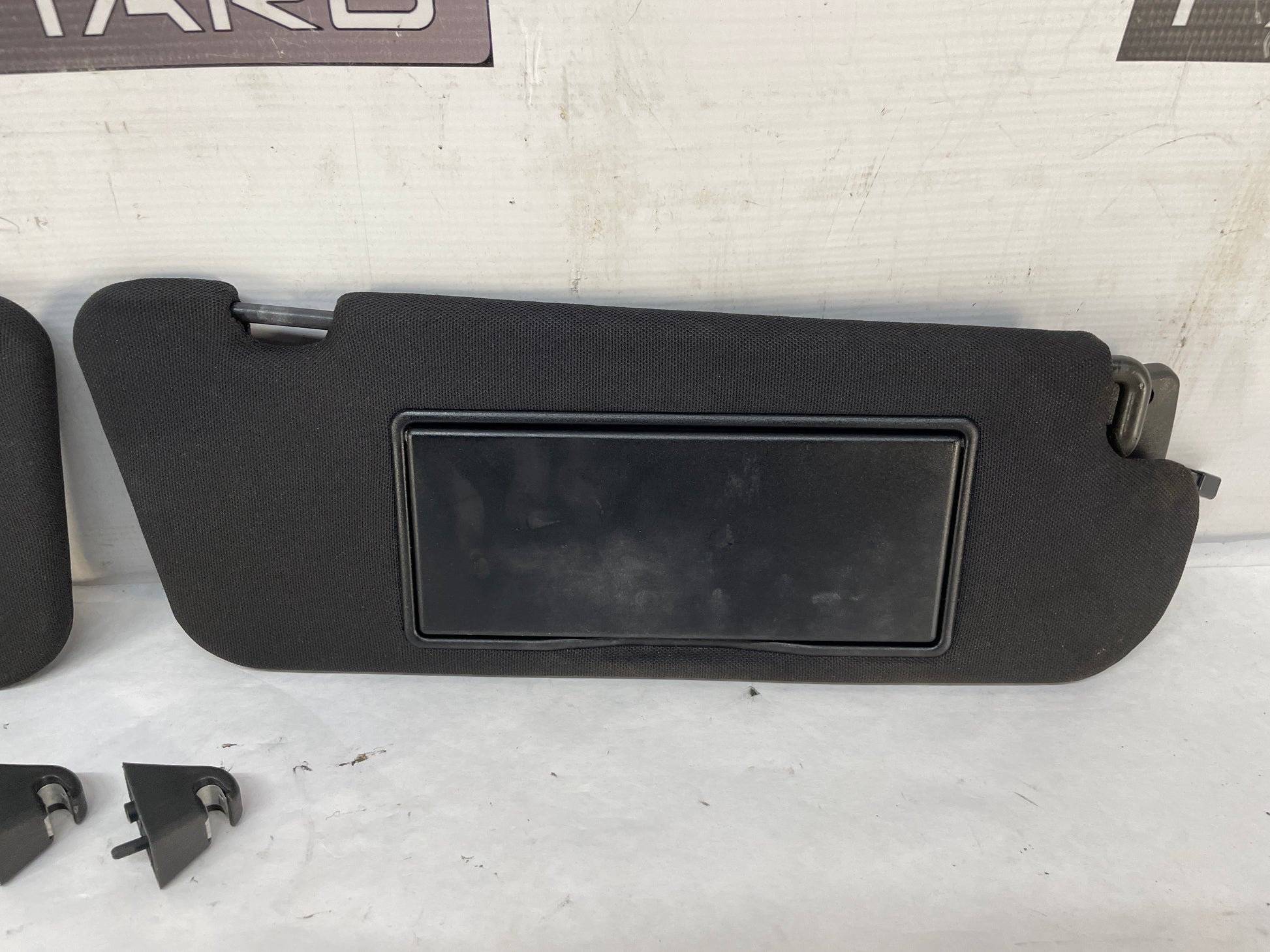 2013 Chevy Camaro SS RH & LH Sunvisors Sun Visors Shades w/ Clips OEM - Day's Parts Yard