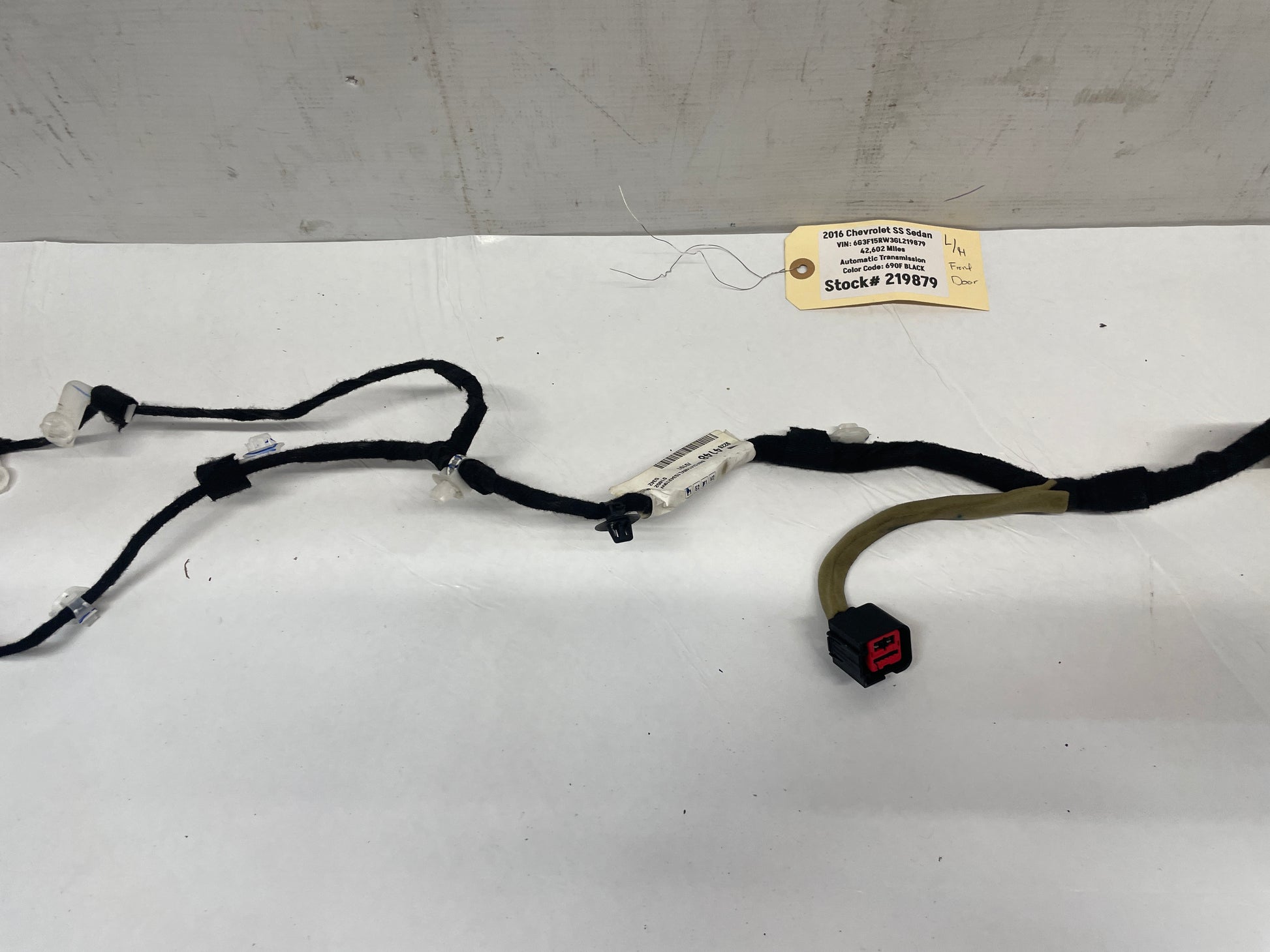 2016 Chevy SS Sedan Front LH Driver Door Wire Wiring Harness OEM - Day's Parts Yard
