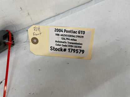 2004 Pontiac GTO RH Passenger Front Bumper Fender Bracket Guide Support OEM