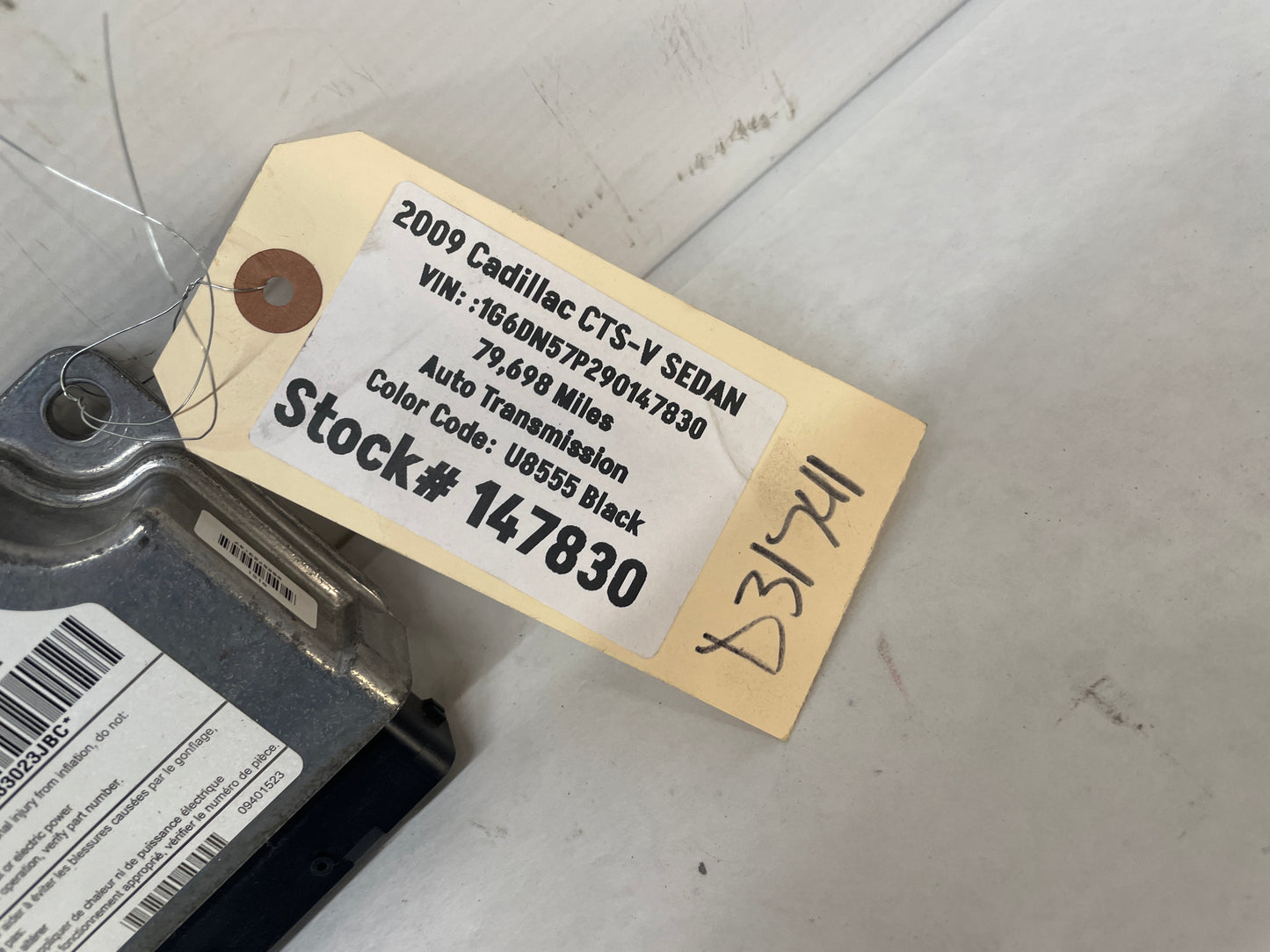 2009 Cadillac CTS-V Sedan Air Bag Airbag SRS RCM Sensing Control Module (OEM) - Day's Parts Yard