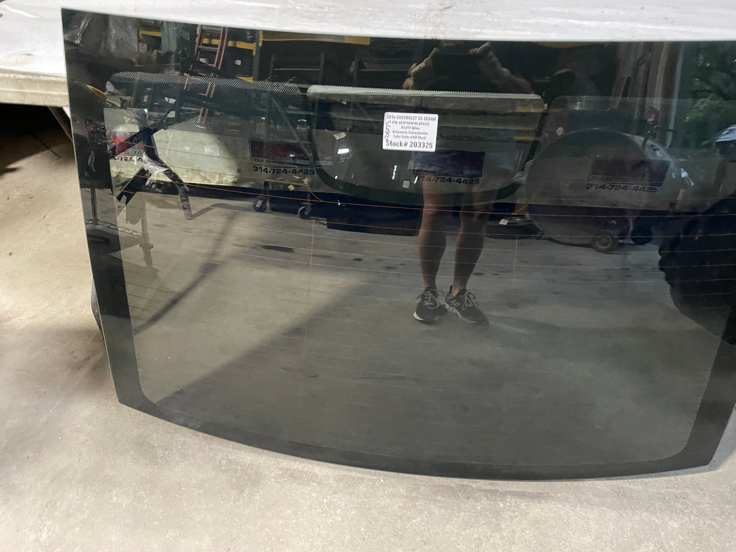 2016 Chevy SS Sedan Rear Back Glass Window OEM LOCAL PICK UP - Day's Parts Yard