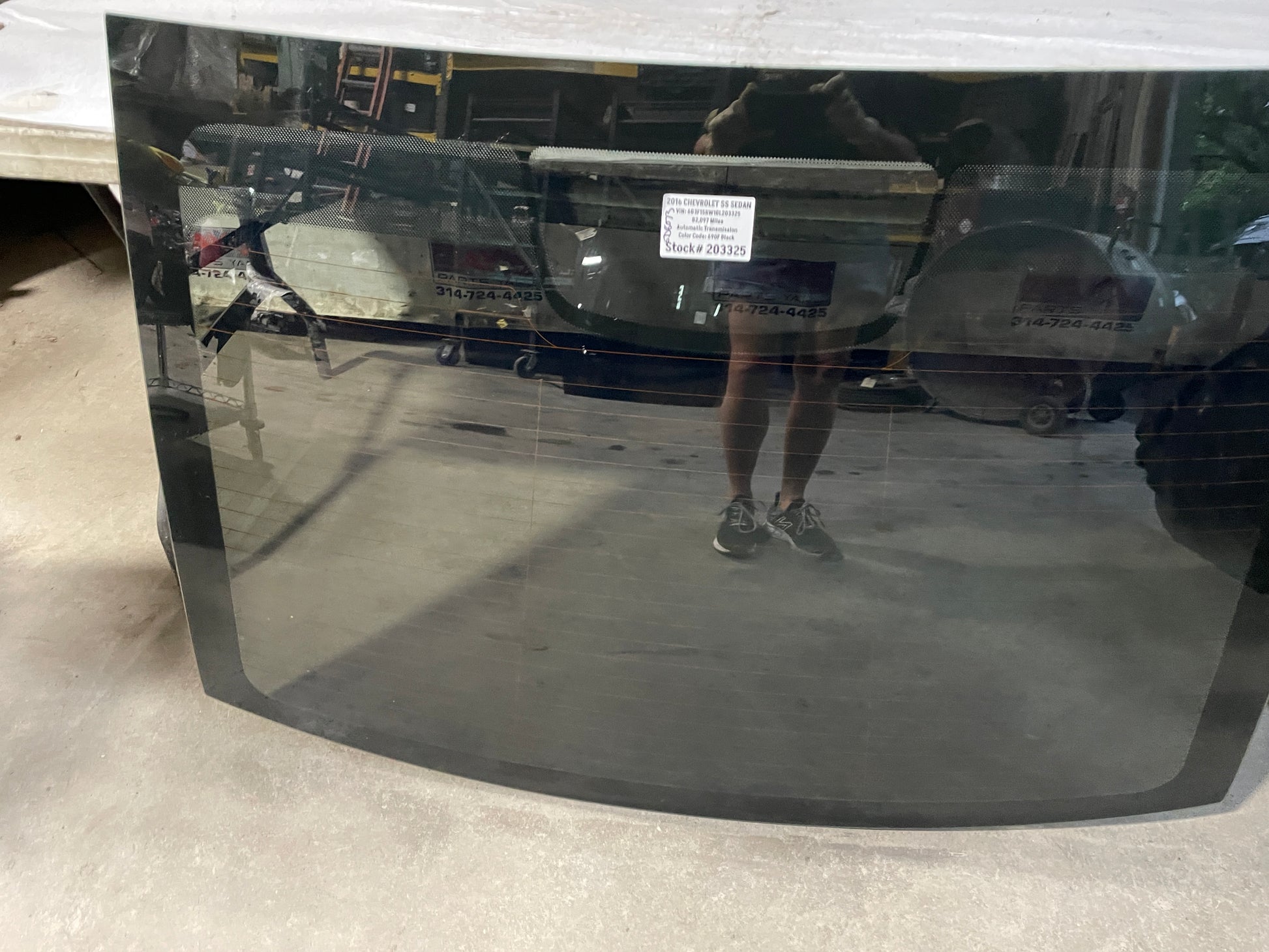 2016 Chevy SS Sedan Rear Back Glass Window OEM LOCAL PICK UP - Day's Parts Yard