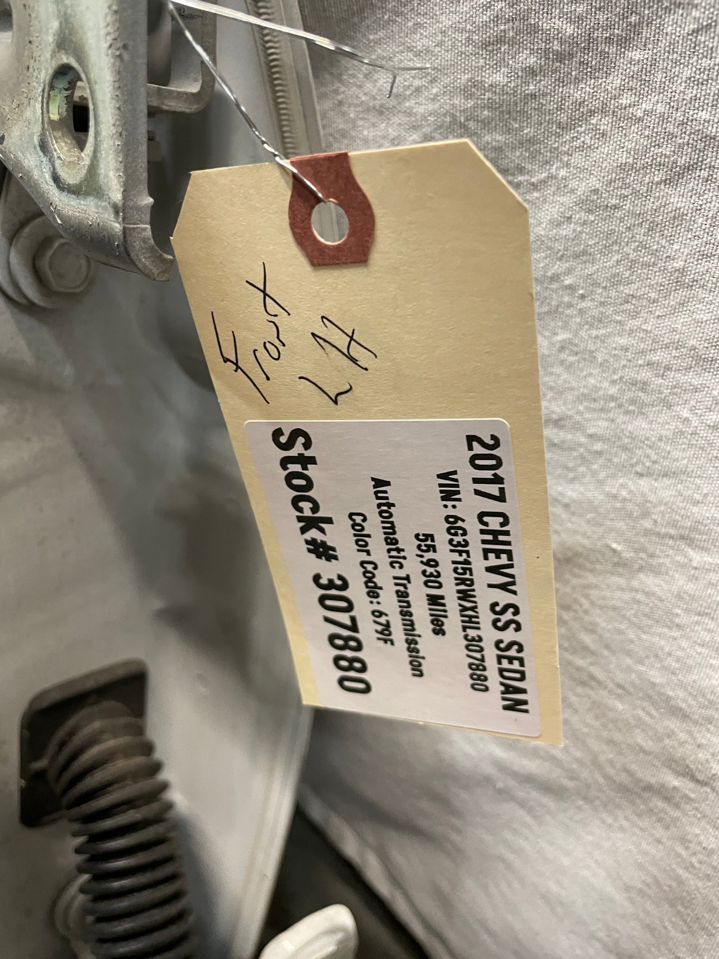 2017 Chevy SS Sedan LH Driver Front Exterior Door OEM