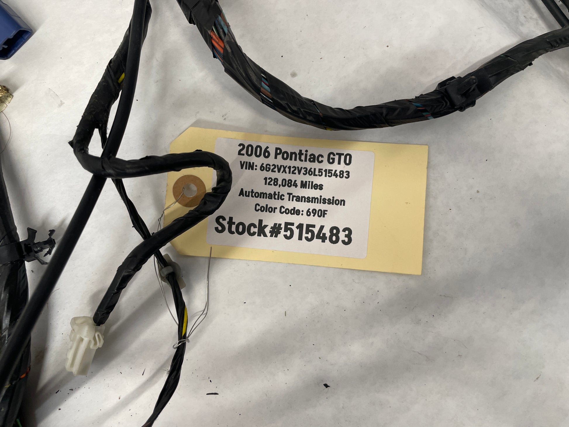 2006 Pontiac GTO Body Wire Wiring Harness OEM - Day's Parts Yard