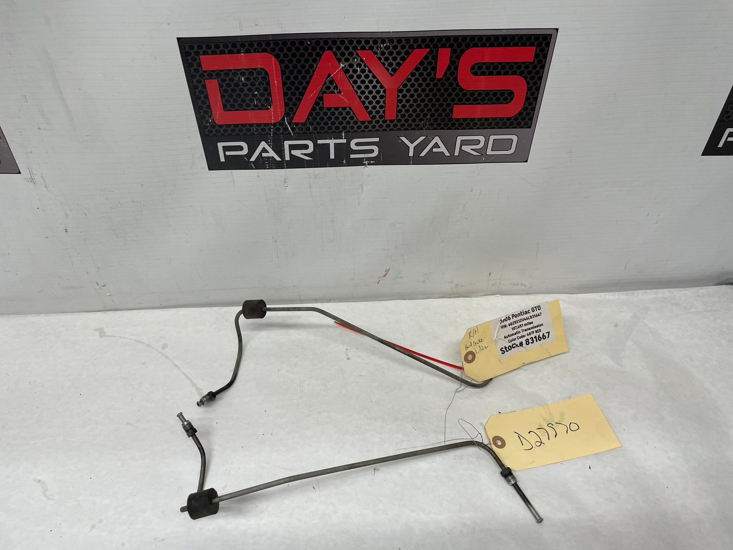 2006 Pontiac GTO Rear Suspension Control Arm Brake Lines Hoses Tubes RH & LH OEM - Day's Parts Yard