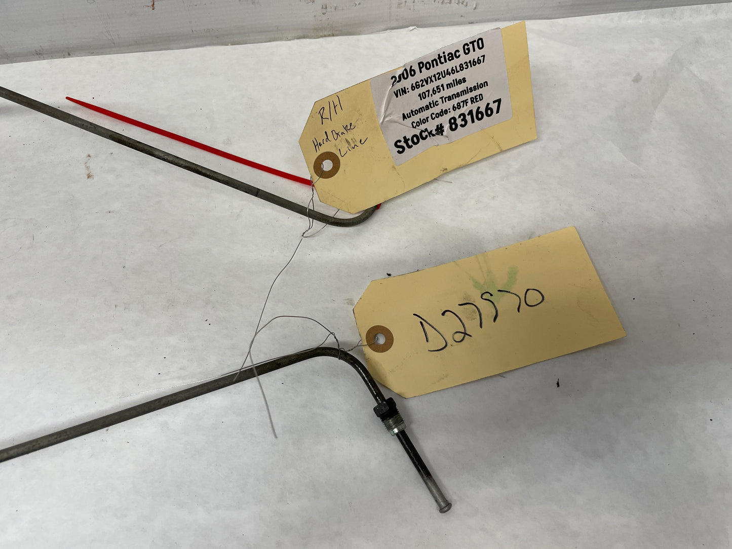 2006 Pontiac GTO Rear Suspension Control Arm Brake Lines Hoses Tubes RH & LH OEM - Day's Parts Yard