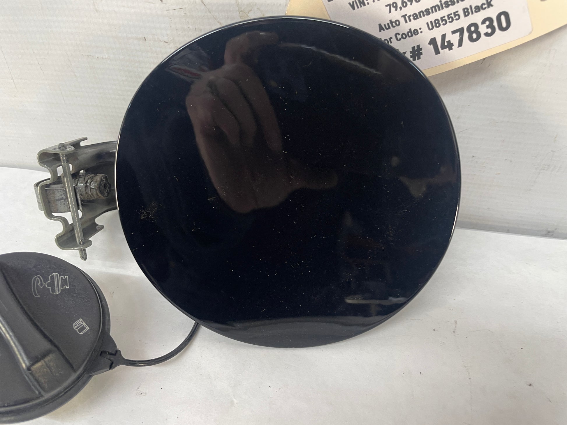 2009 Cadillac CTS-V Sedan Fuel Gas Lid Tank Door Cover w/ Cap Black OEM - Day's Parts Yard