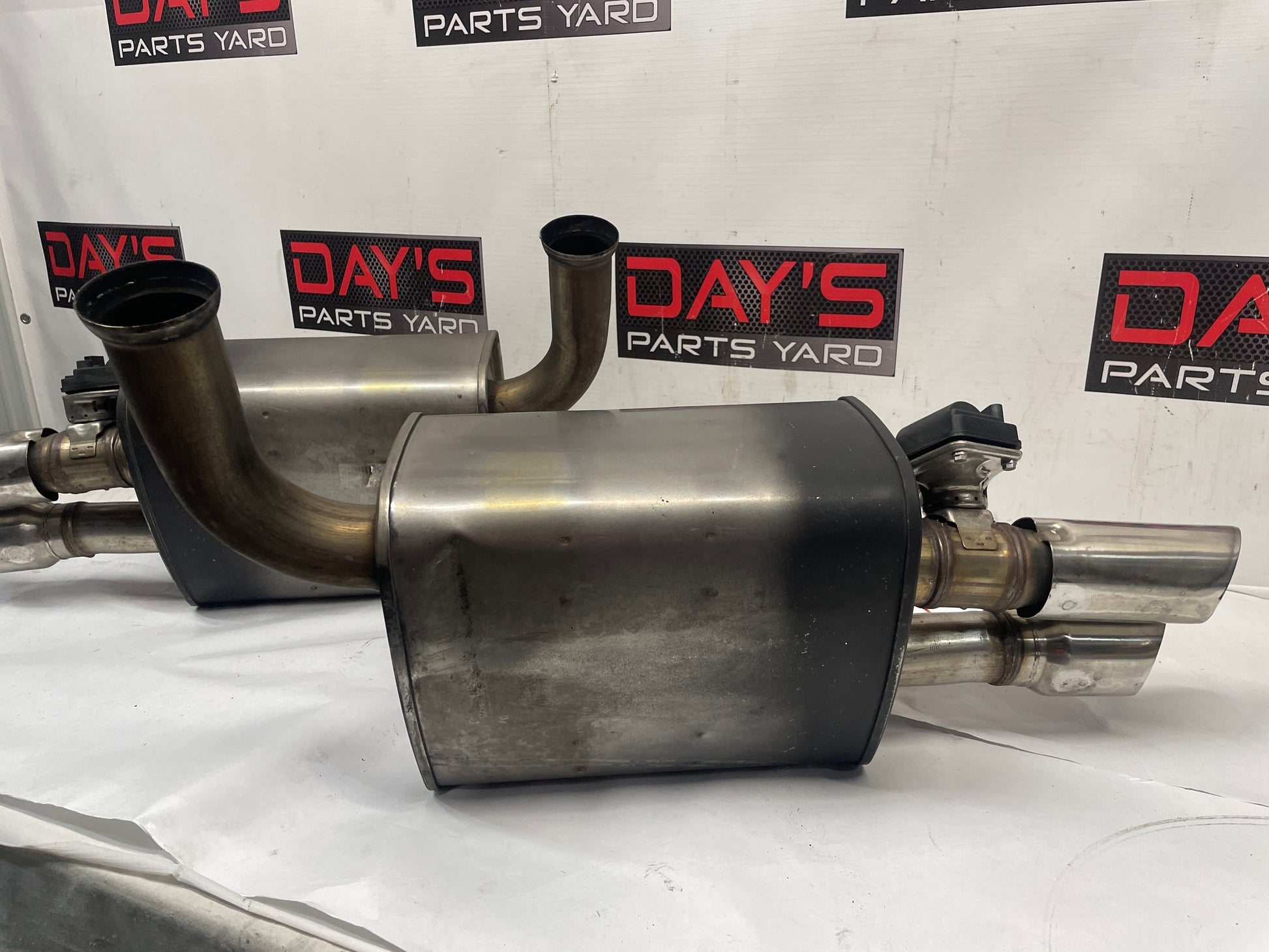 2016 Chevy SS Sedan Factory OEM Bi Mode RH & LH Exhaust Mufflers OEM - Day's Parts Yard