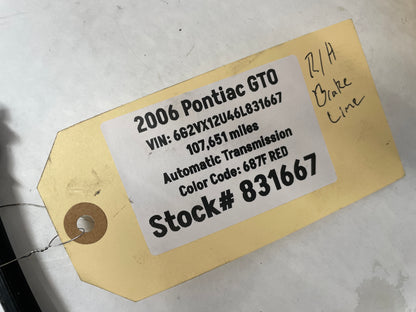 2006 Pontiac GTO Rubber Brake Calipers Lines OEM - Day's Parts Yard