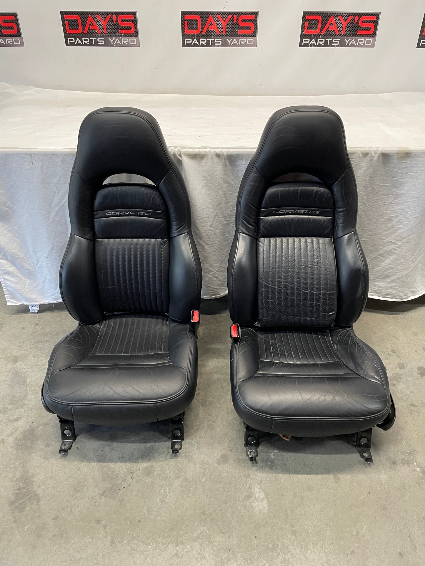 2004 Chevy C5 Corvette Black Leather Seats OEM - Day's Parts Yard