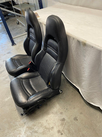 2004 Chevy C5 Corvette Black Leather Seats OEM - Day's Parts Yard