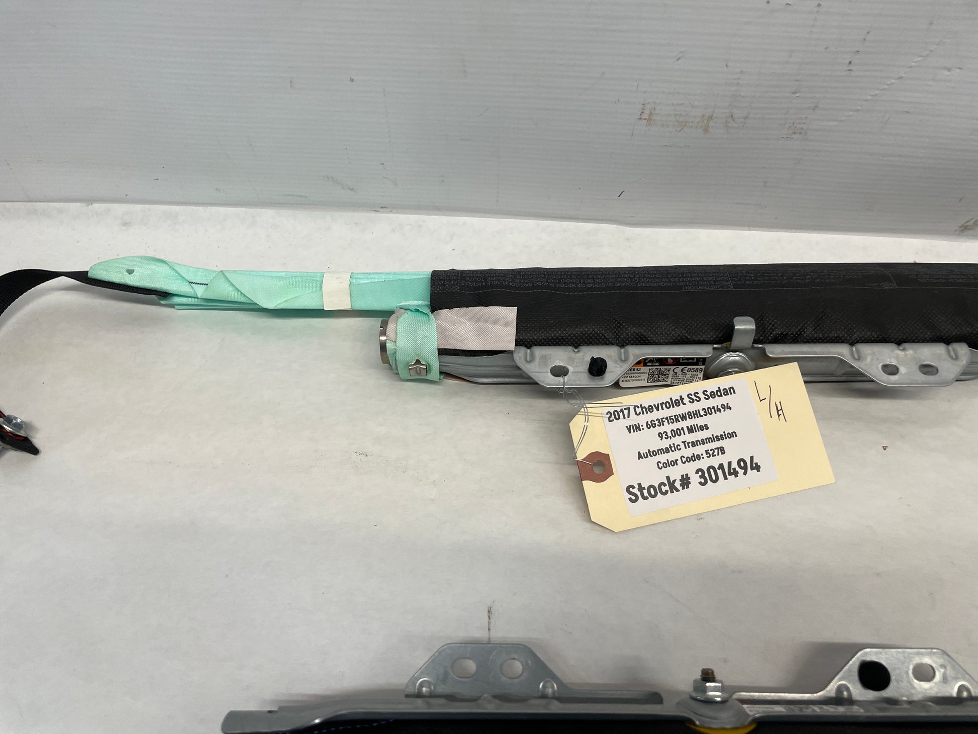 2017 Chevy SS Sedan RH & LH Curtain Airbag Air Bag Set OEM - Day's Parts Yard