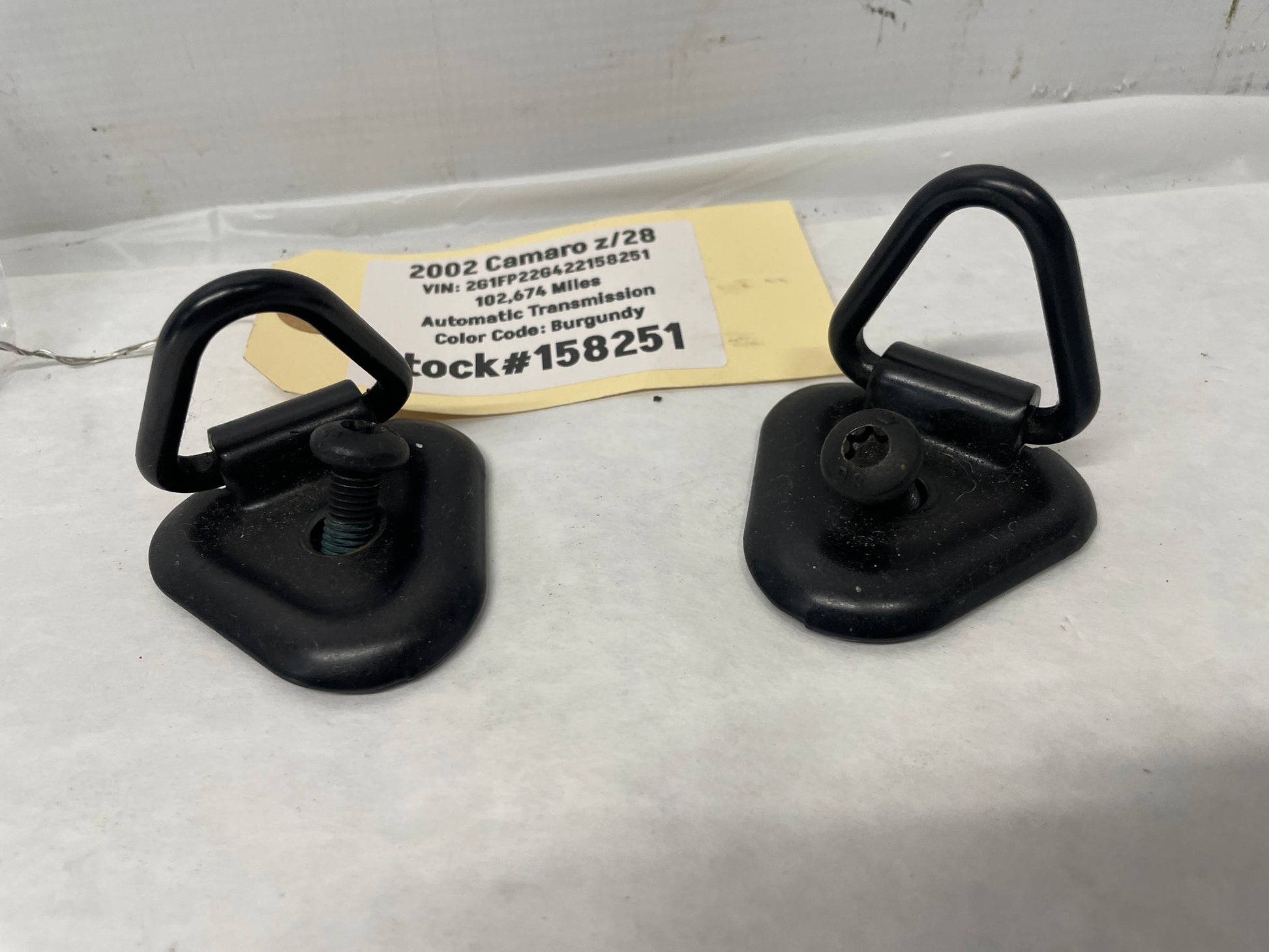 2002 Chevy Camaro Z28 Rear Hatch Area Cargo Tie Down Anchor Points OEM - Day's Parts Yard