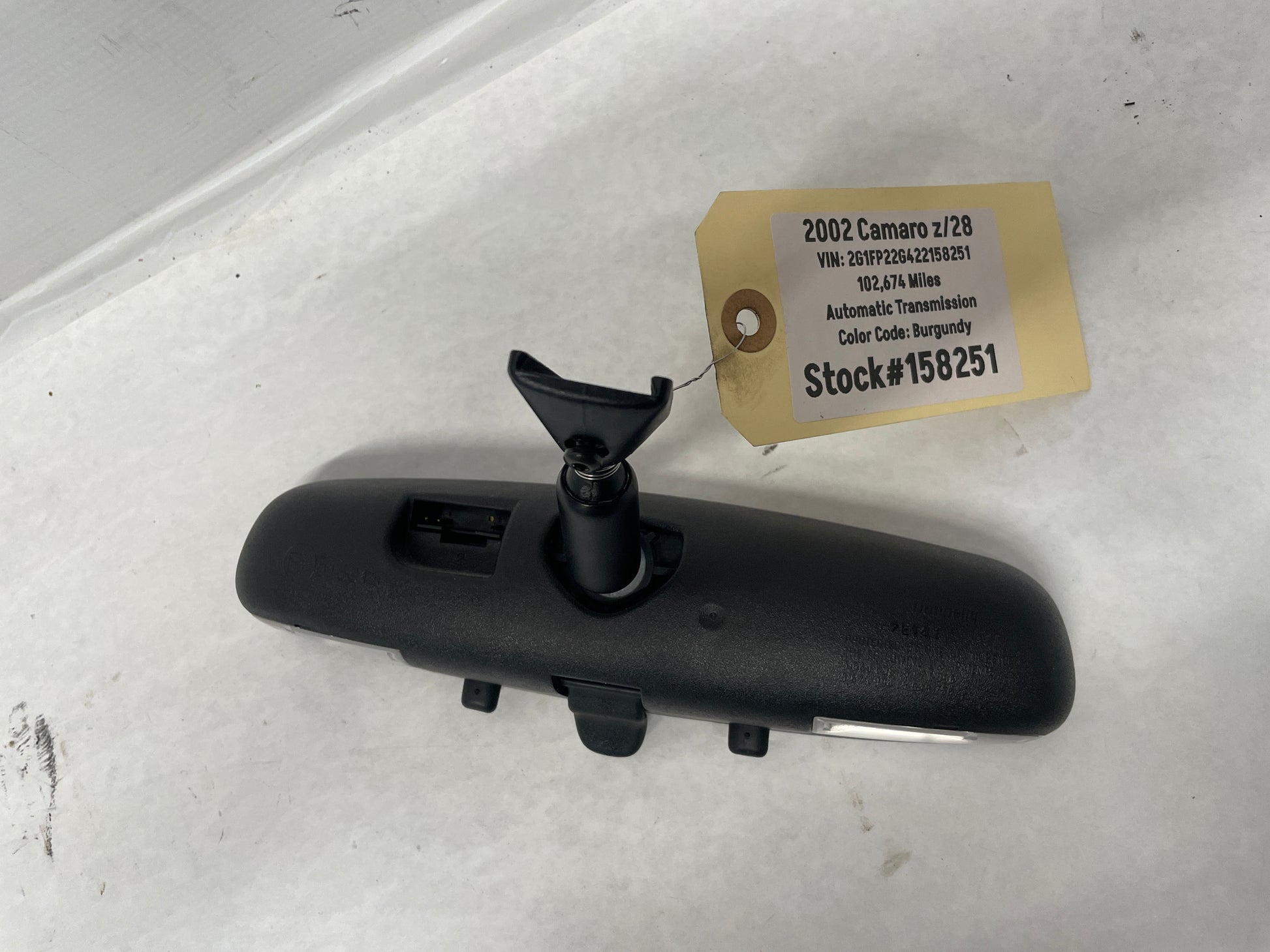 2002 Chevy Camaro Z28 Rearview Rear View Mirror w/ Reading Map Lights OEM - Day's Parts Yard